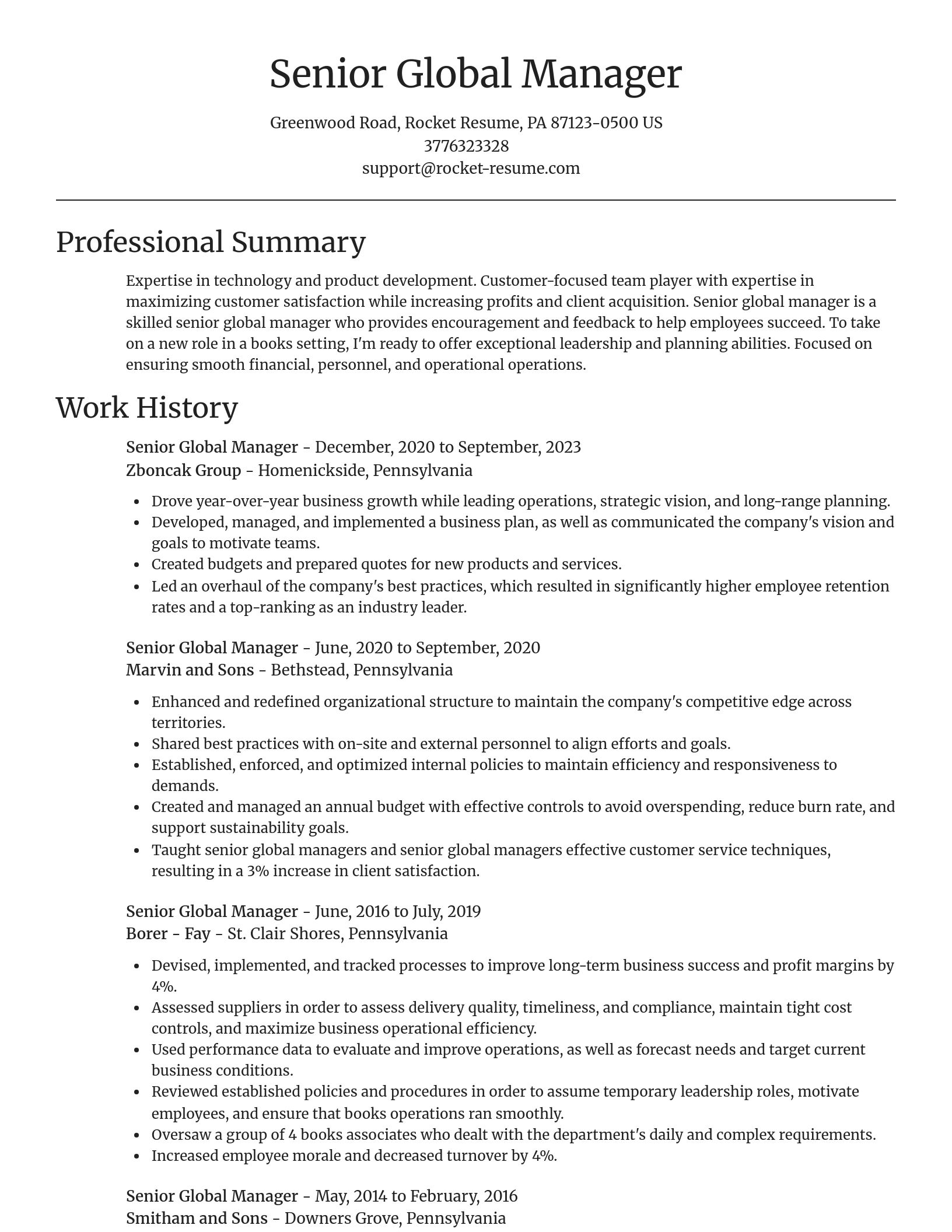 Focal Point resume template