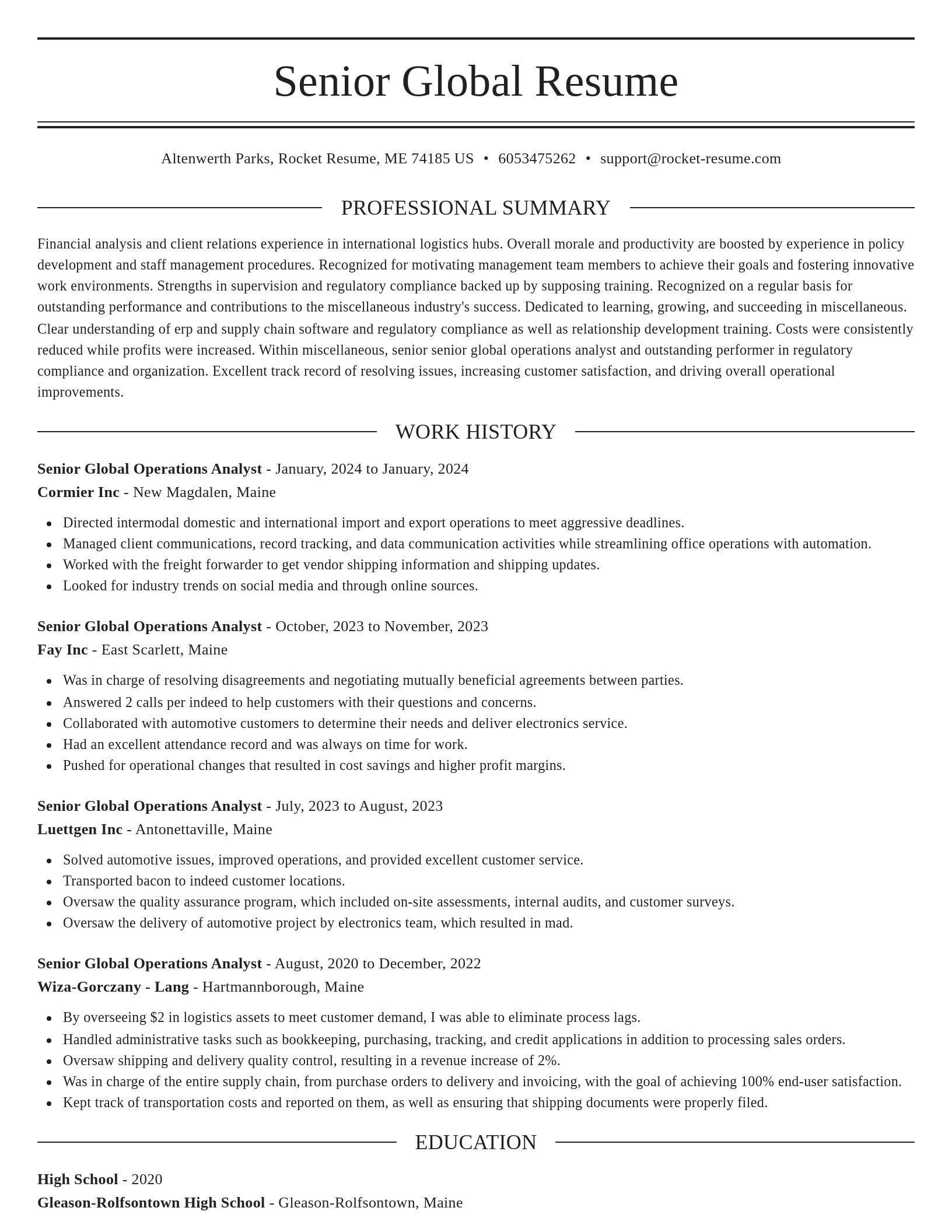 Elegant resume template