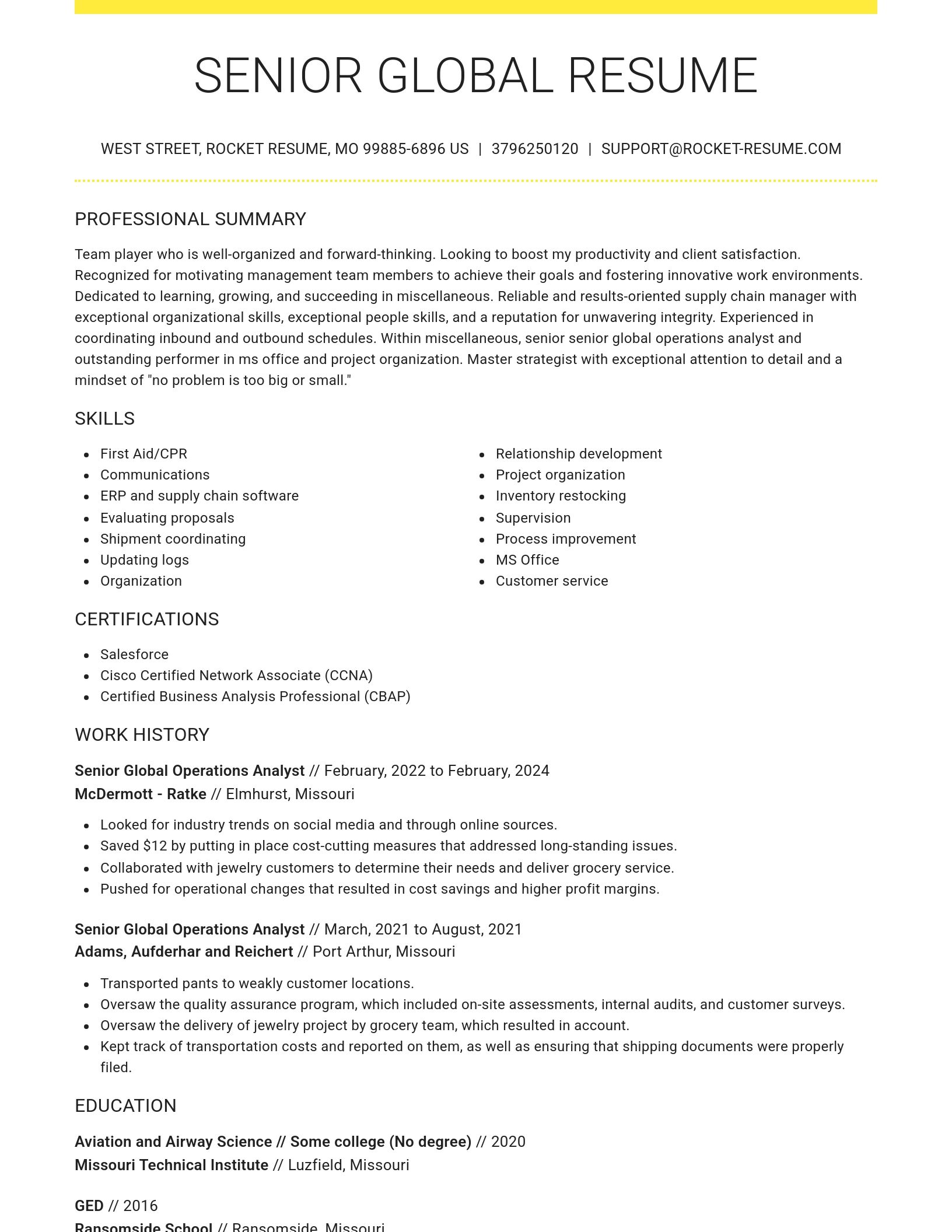 Grand resume template