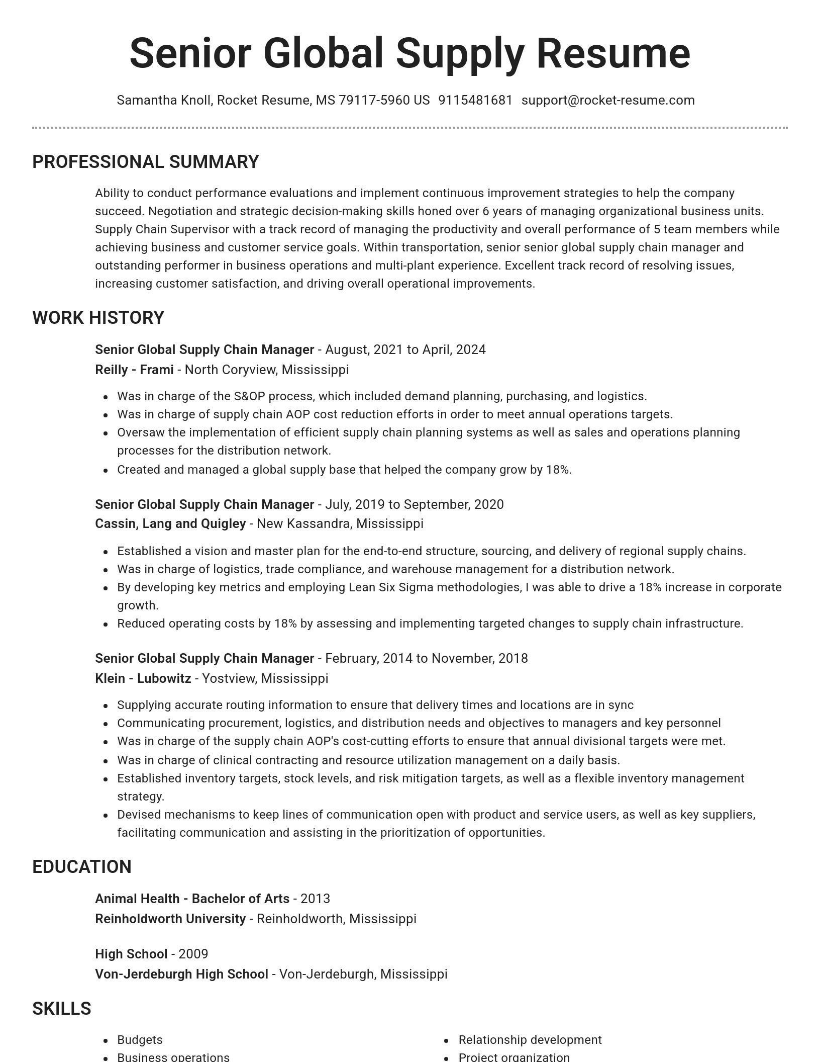 Brilliant resume template