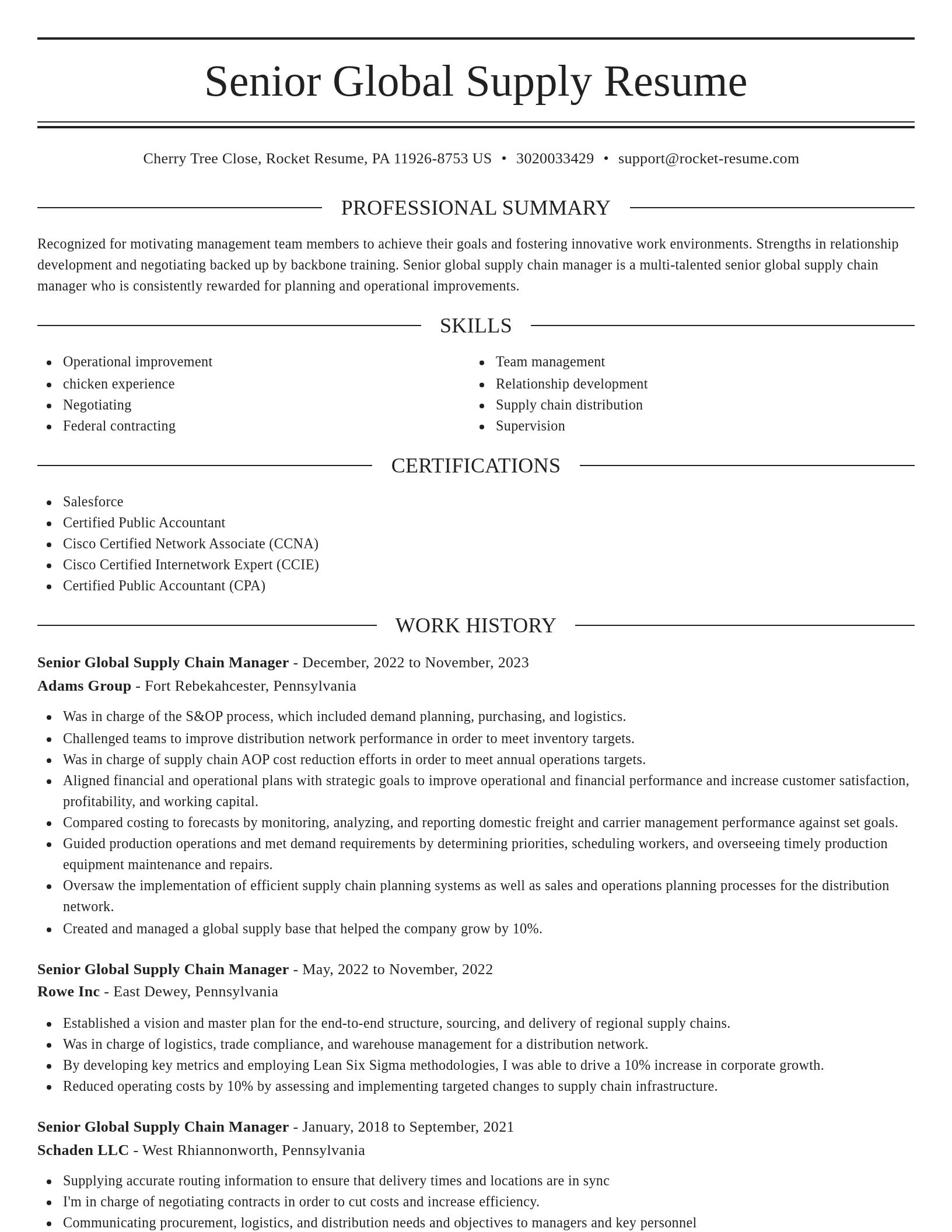 Elegant resume template