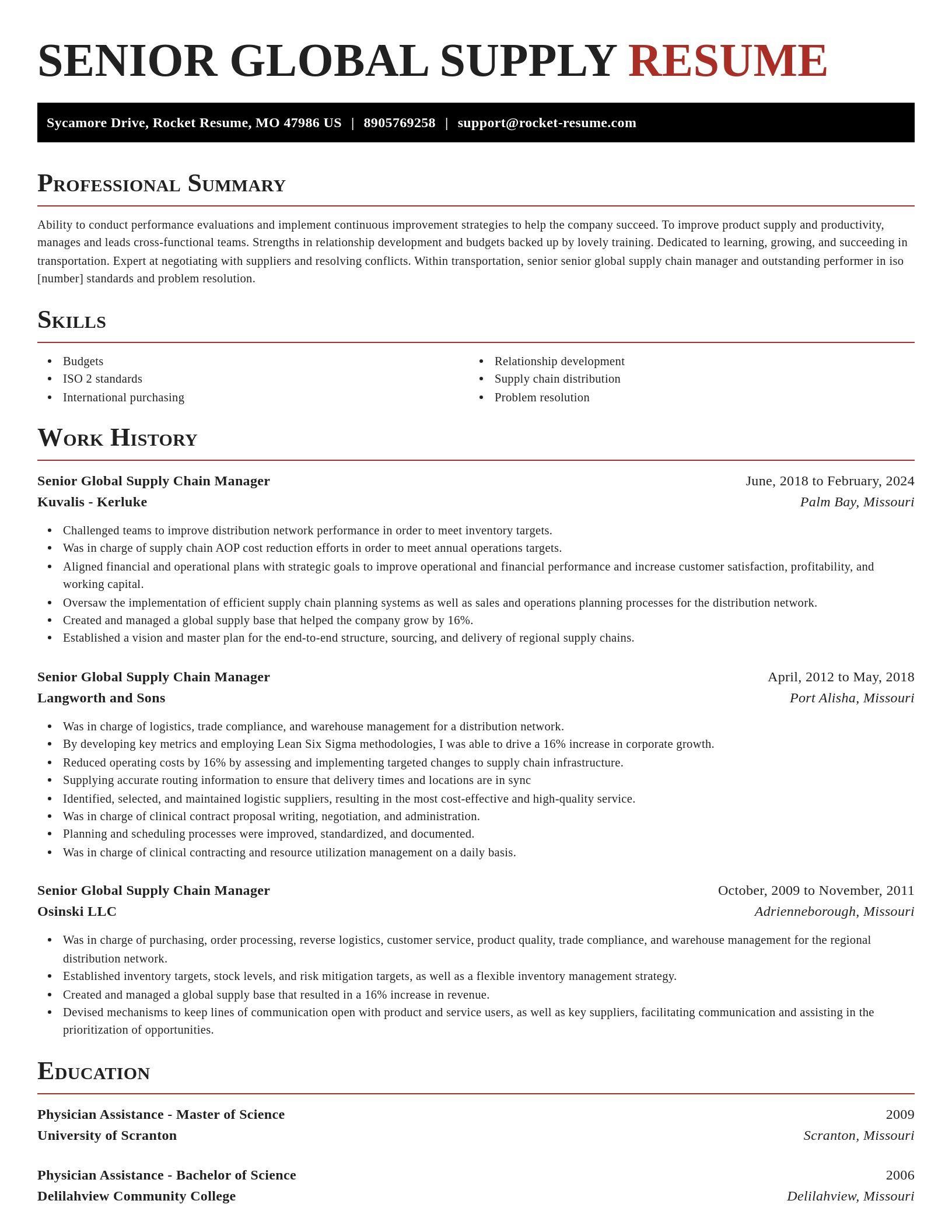 Exquisite resume template