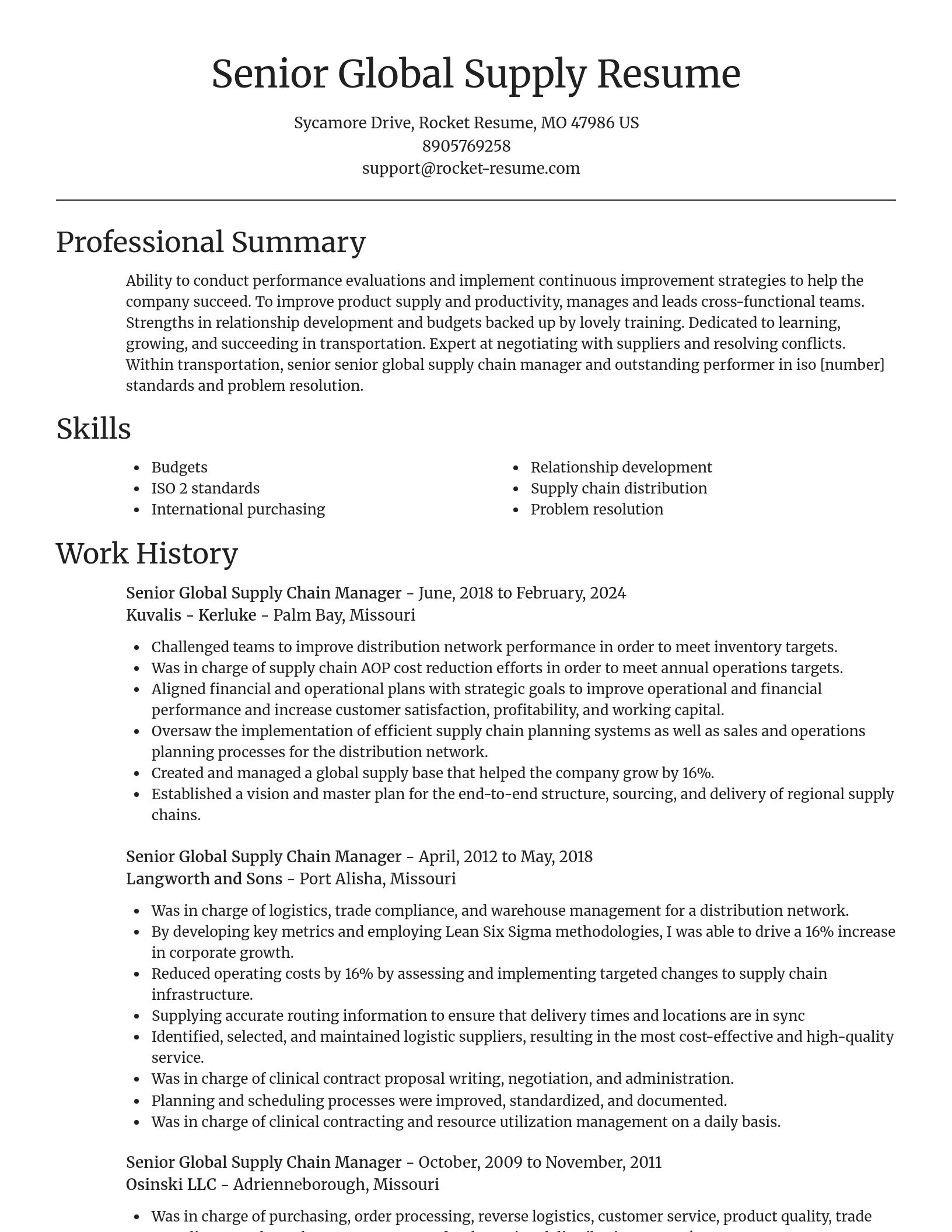 Focal Point resume template
