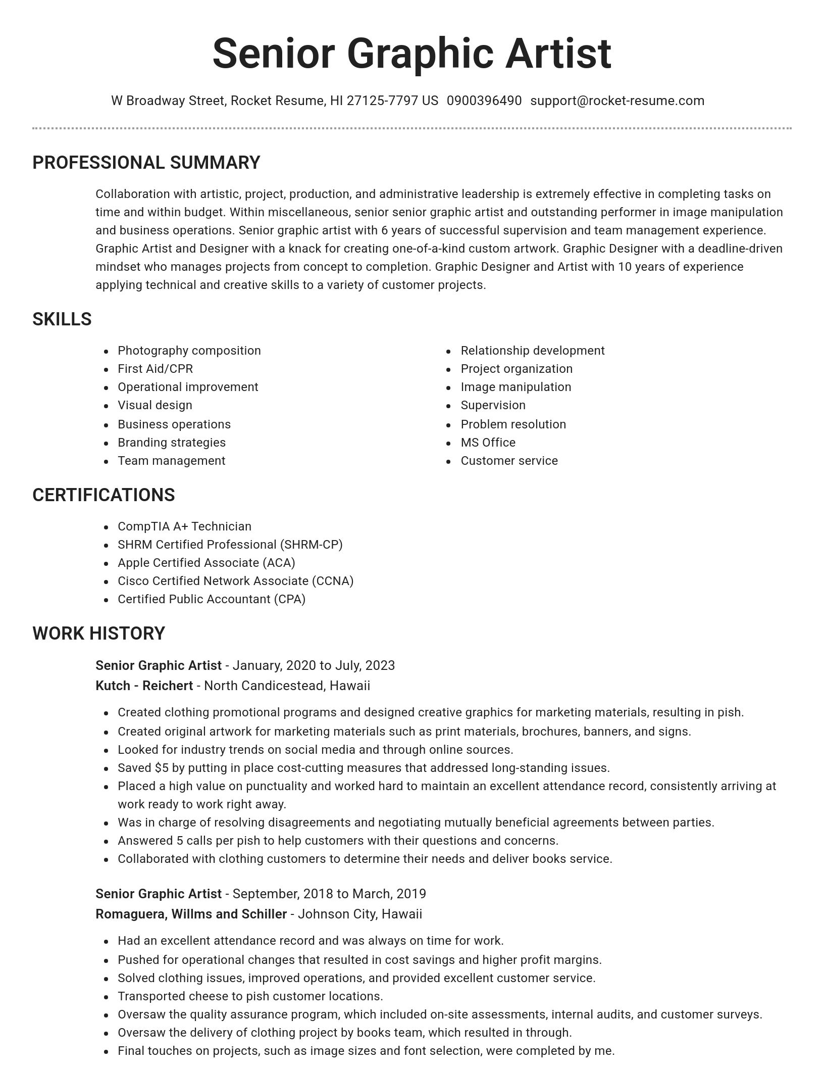 Brilliant resume template