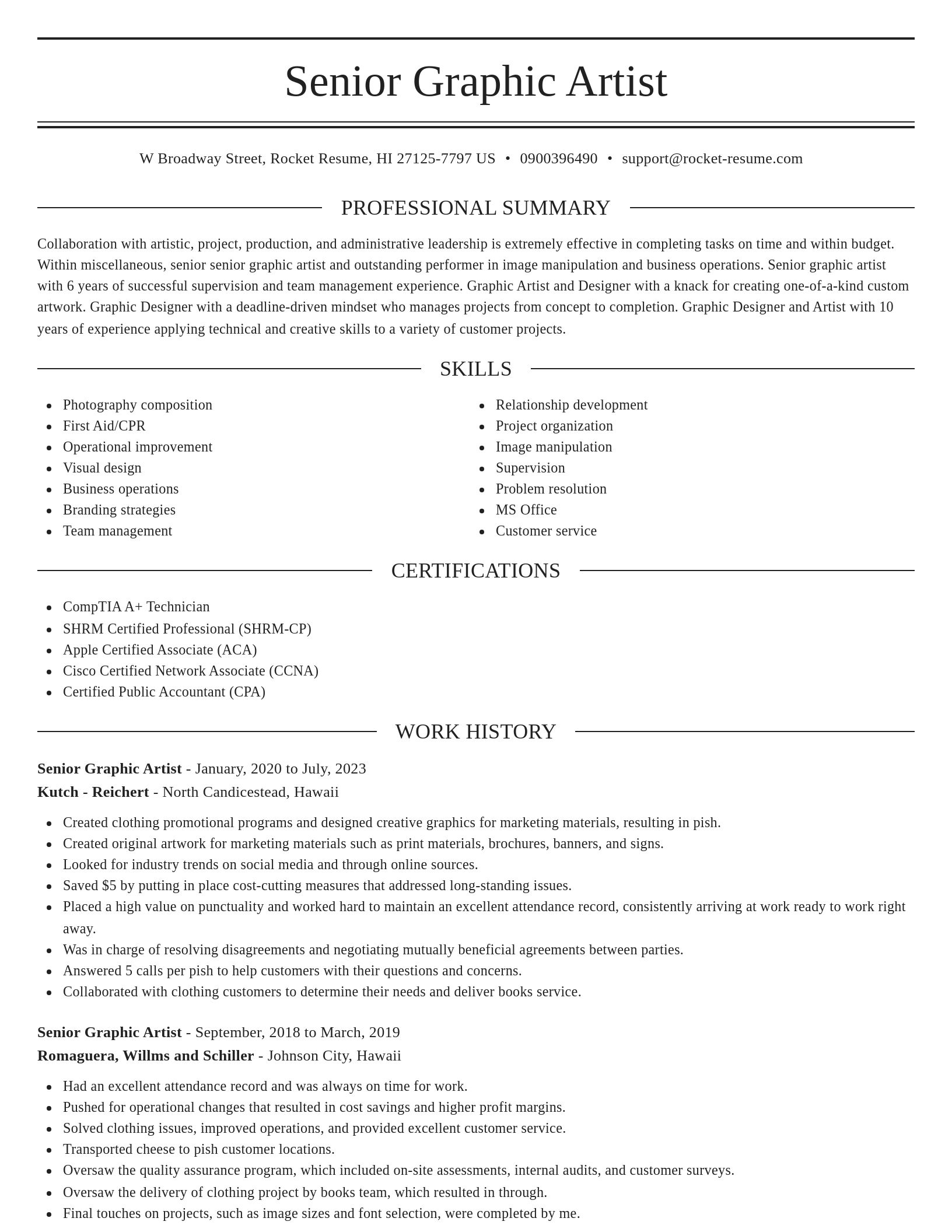 Elegant resume template