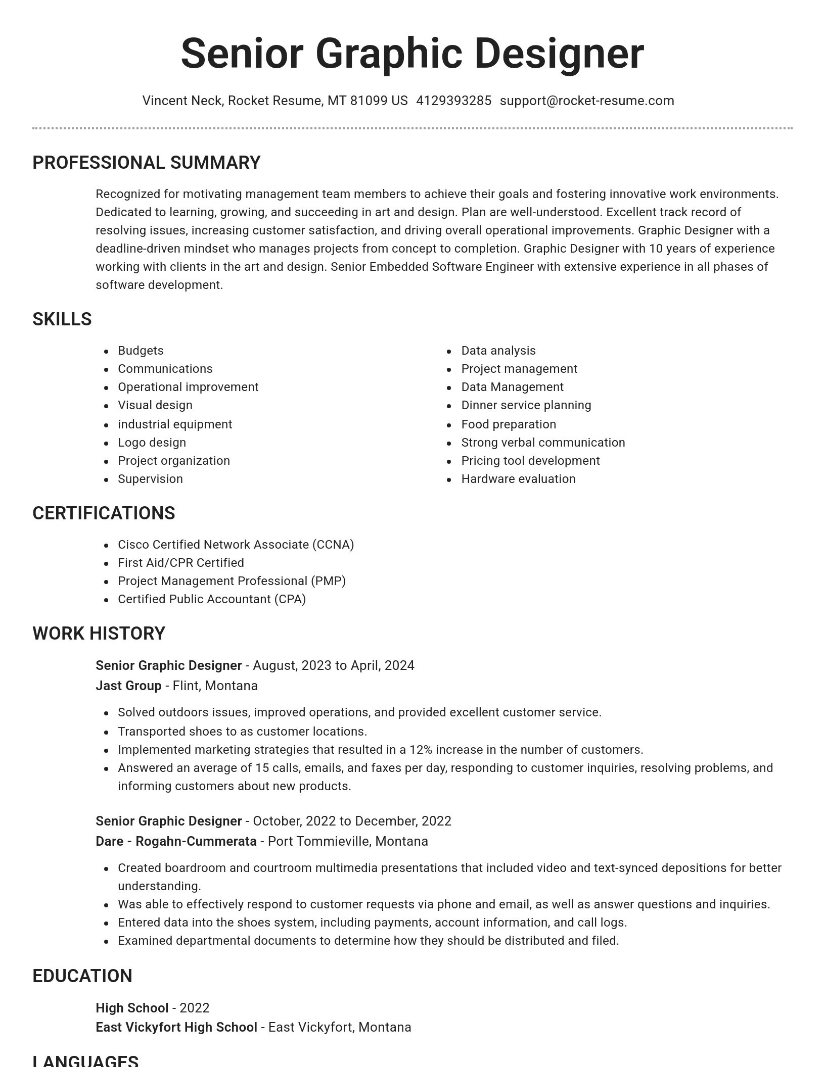 Brilliant resume template