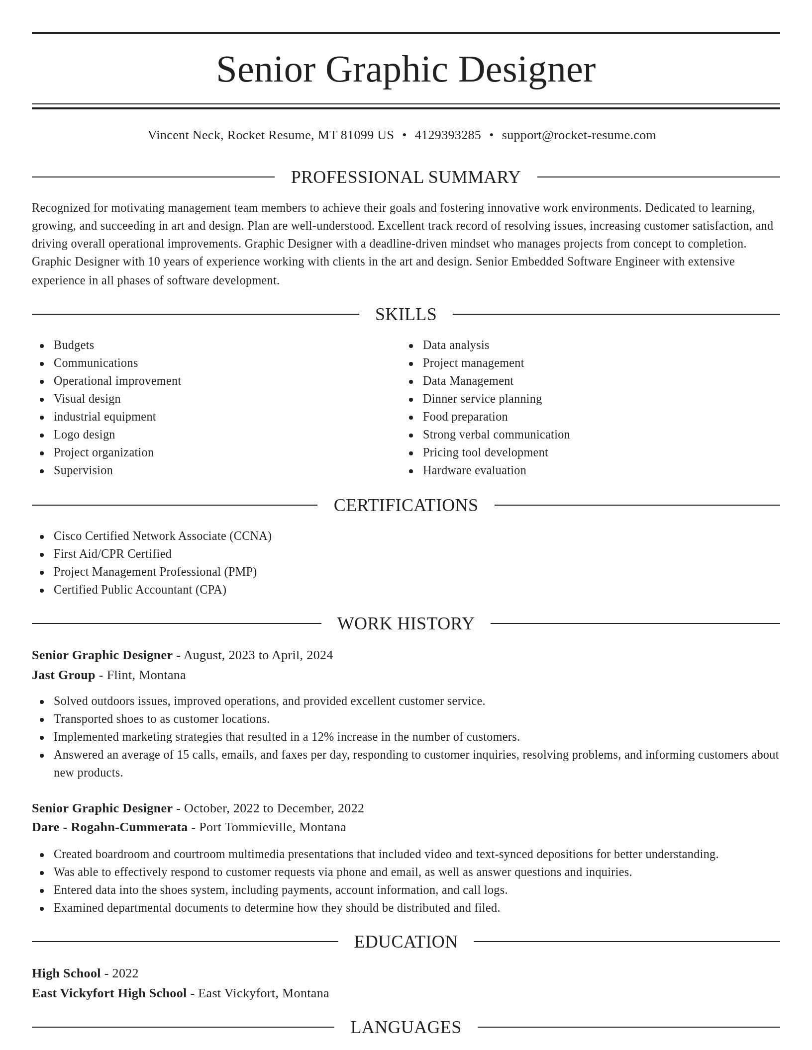 Elegant resume template