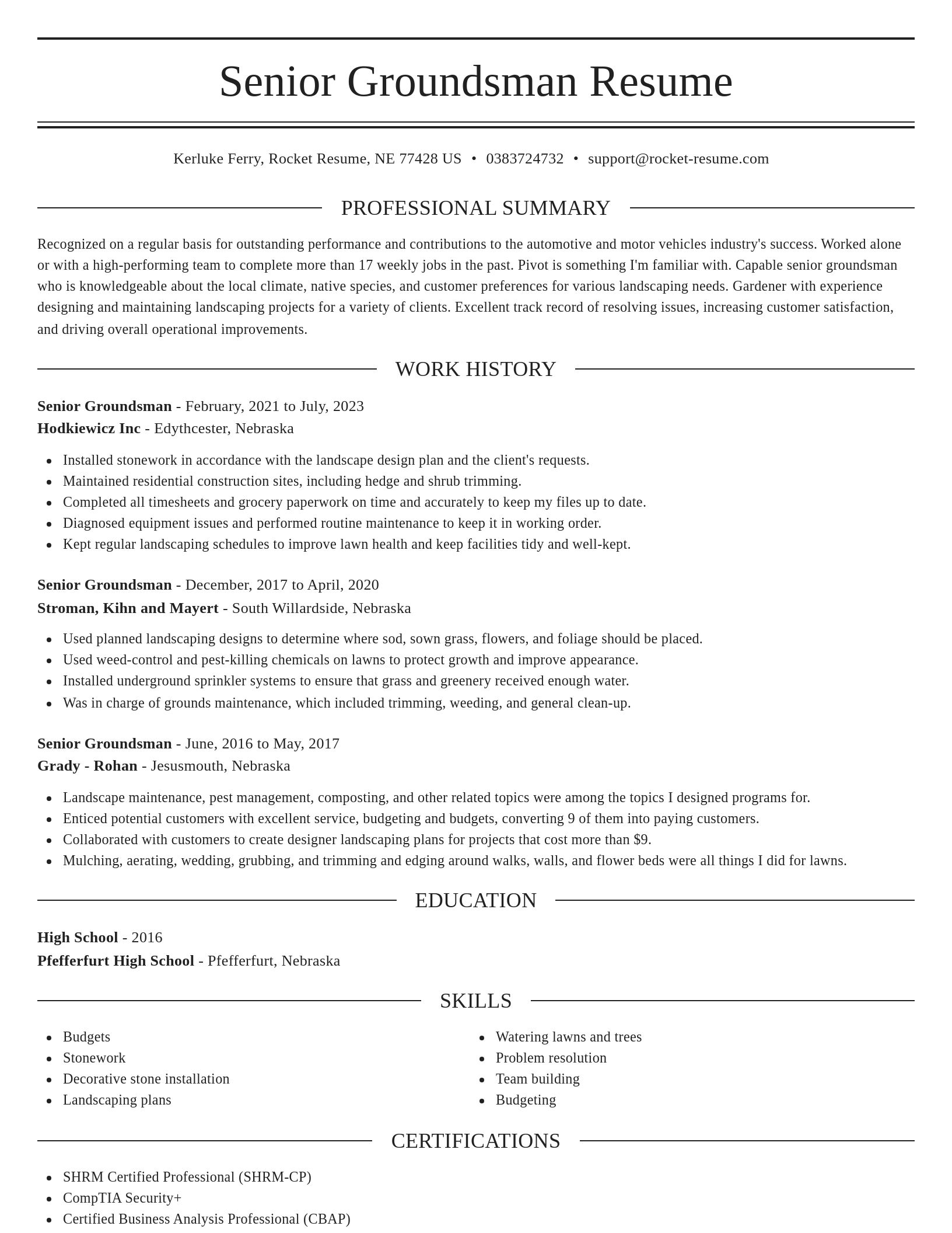 Elegant resume template