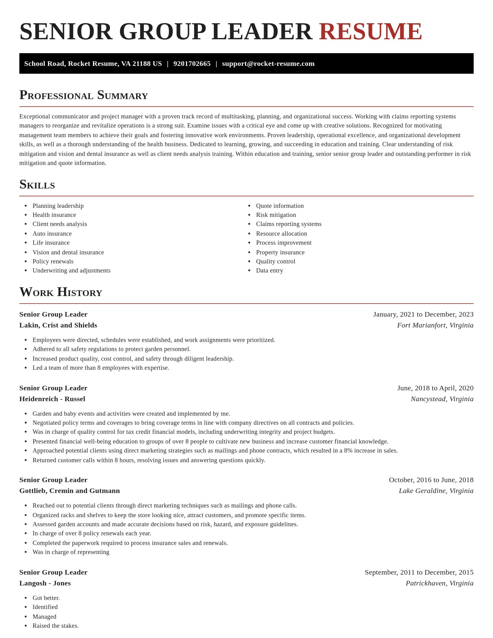 Exquisite resume template