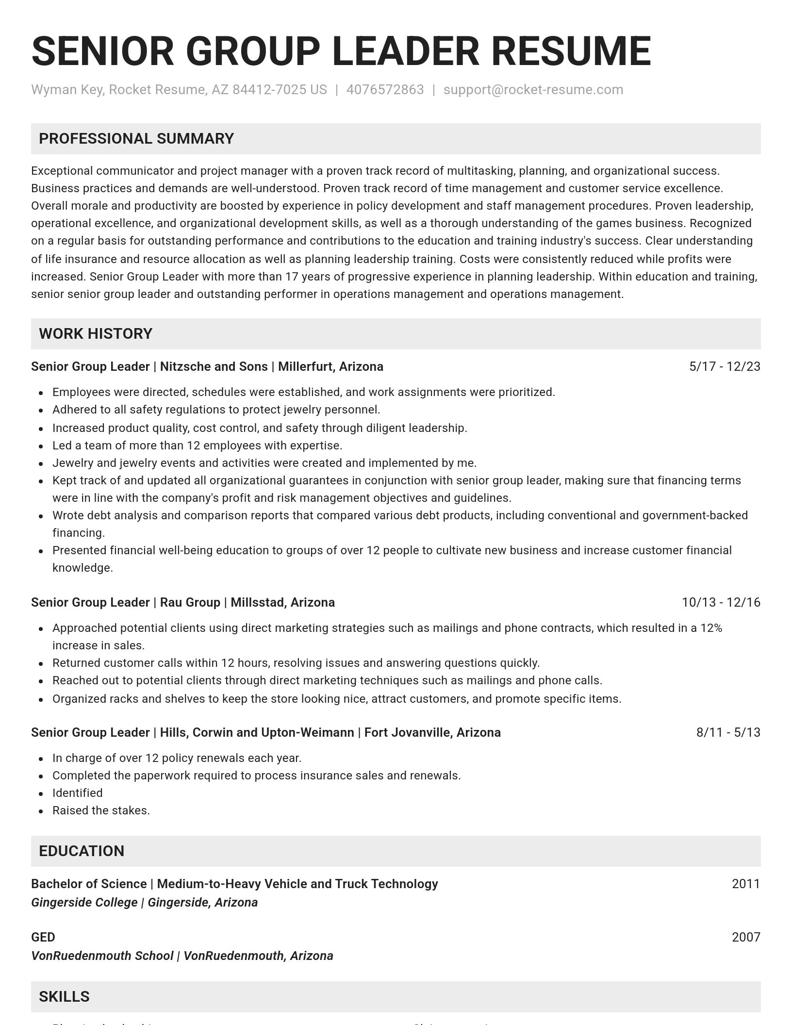 Genius resume template