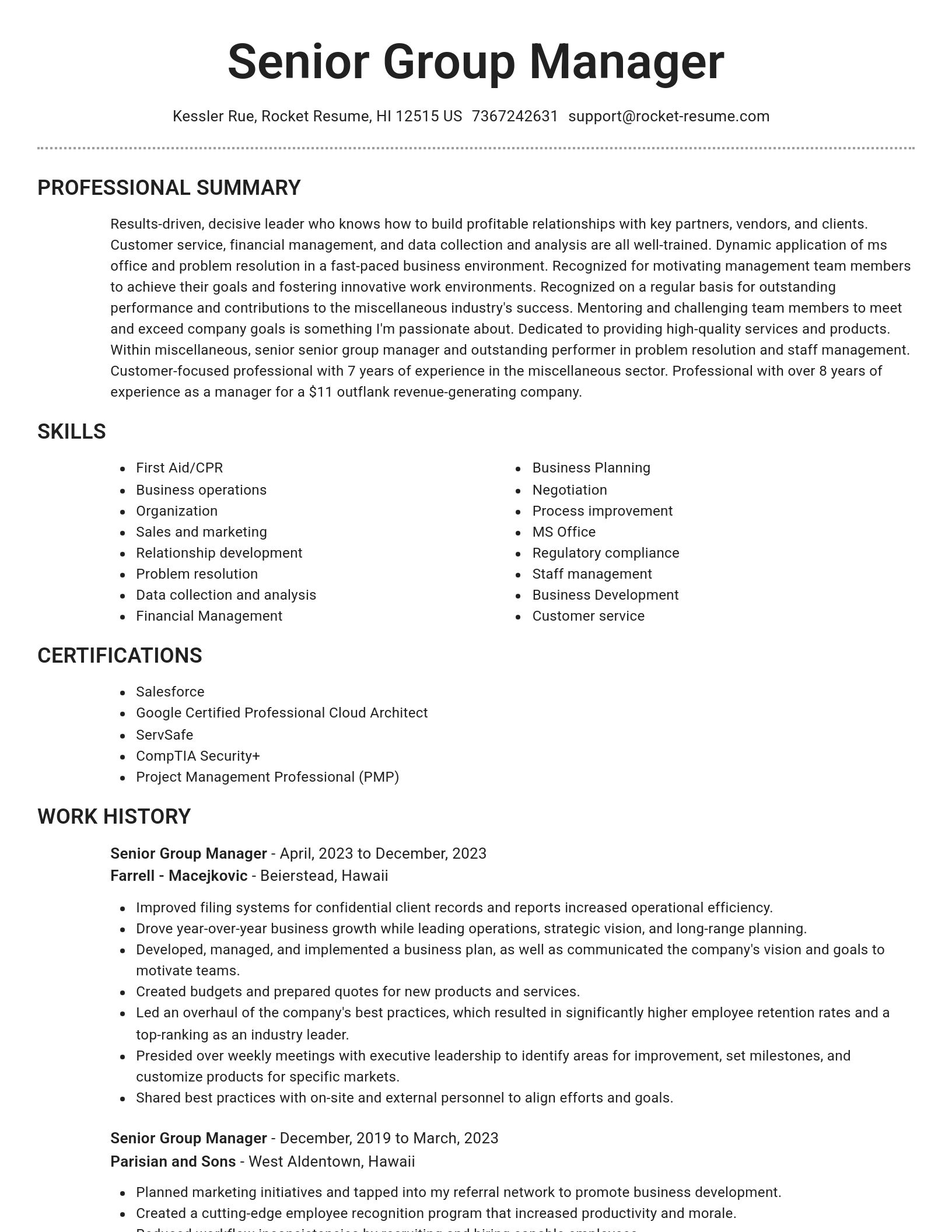 Brilliant resume template