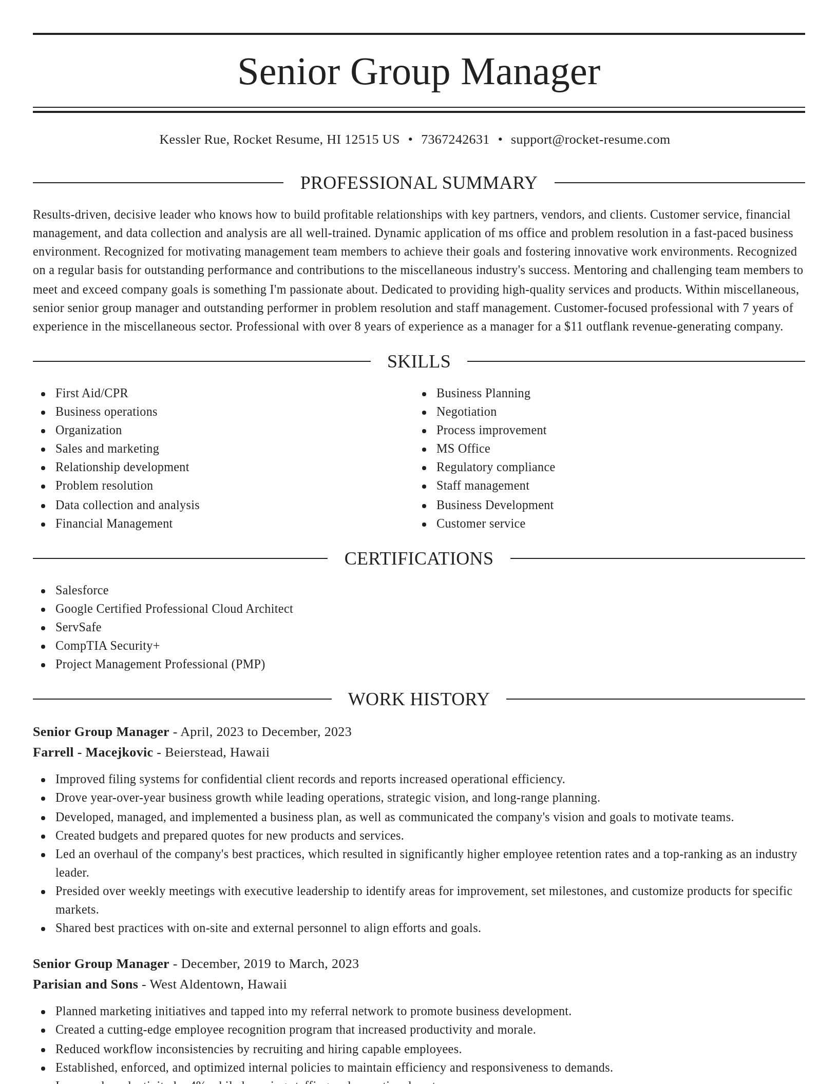 Elegant resume template