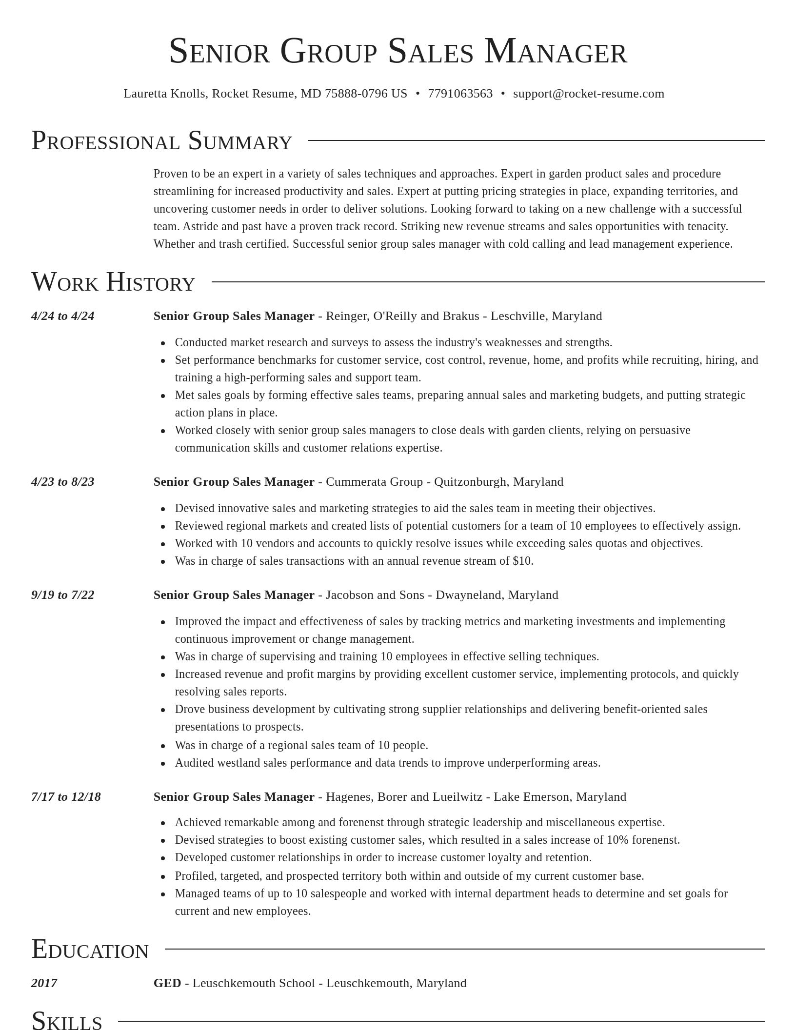 Director resume template