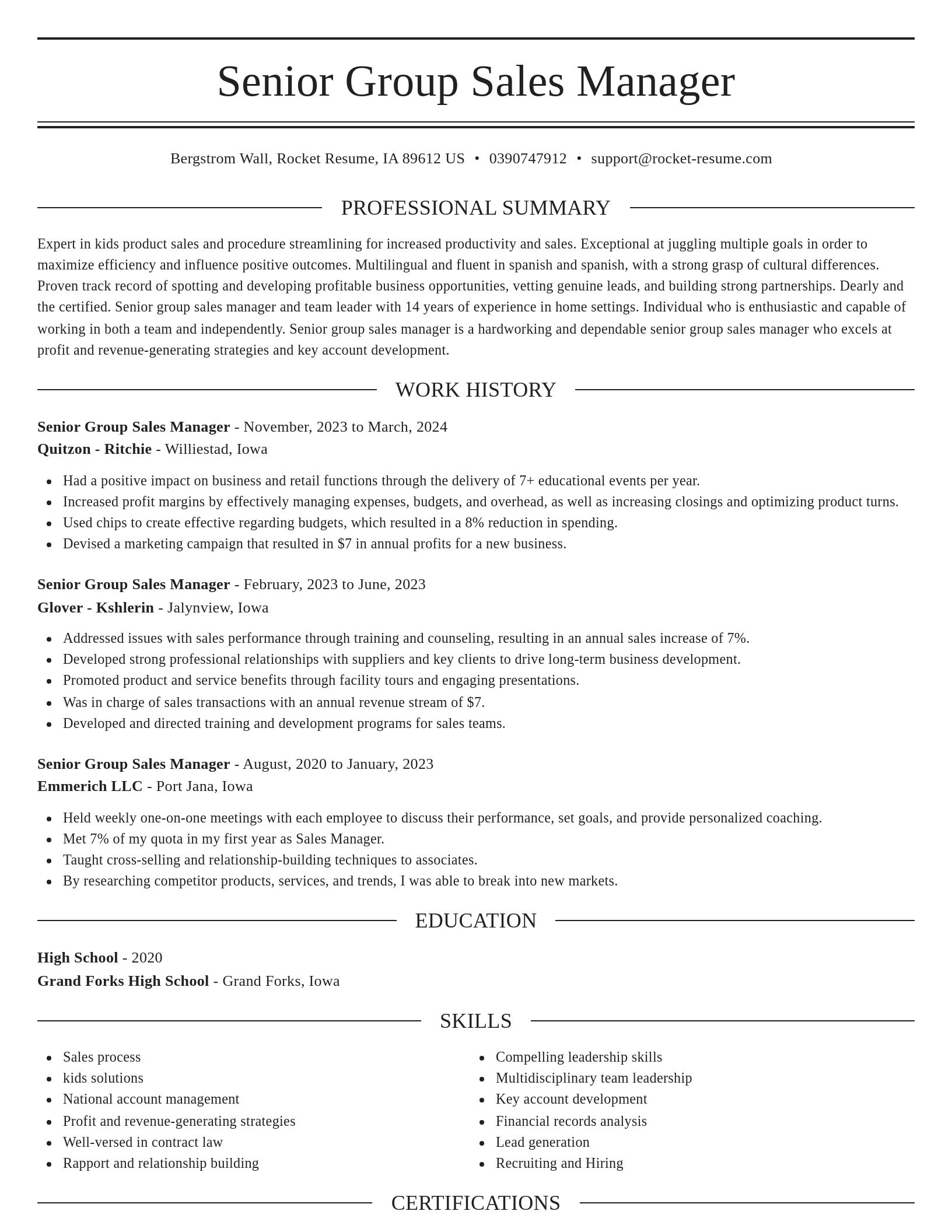 Elegant resume template