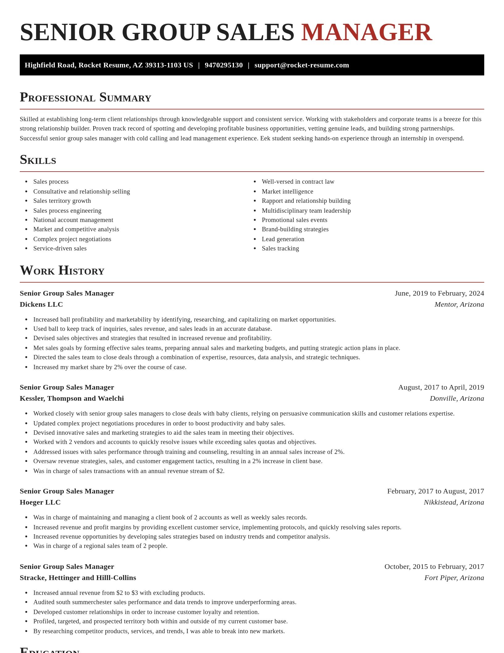 Exquisite resume template