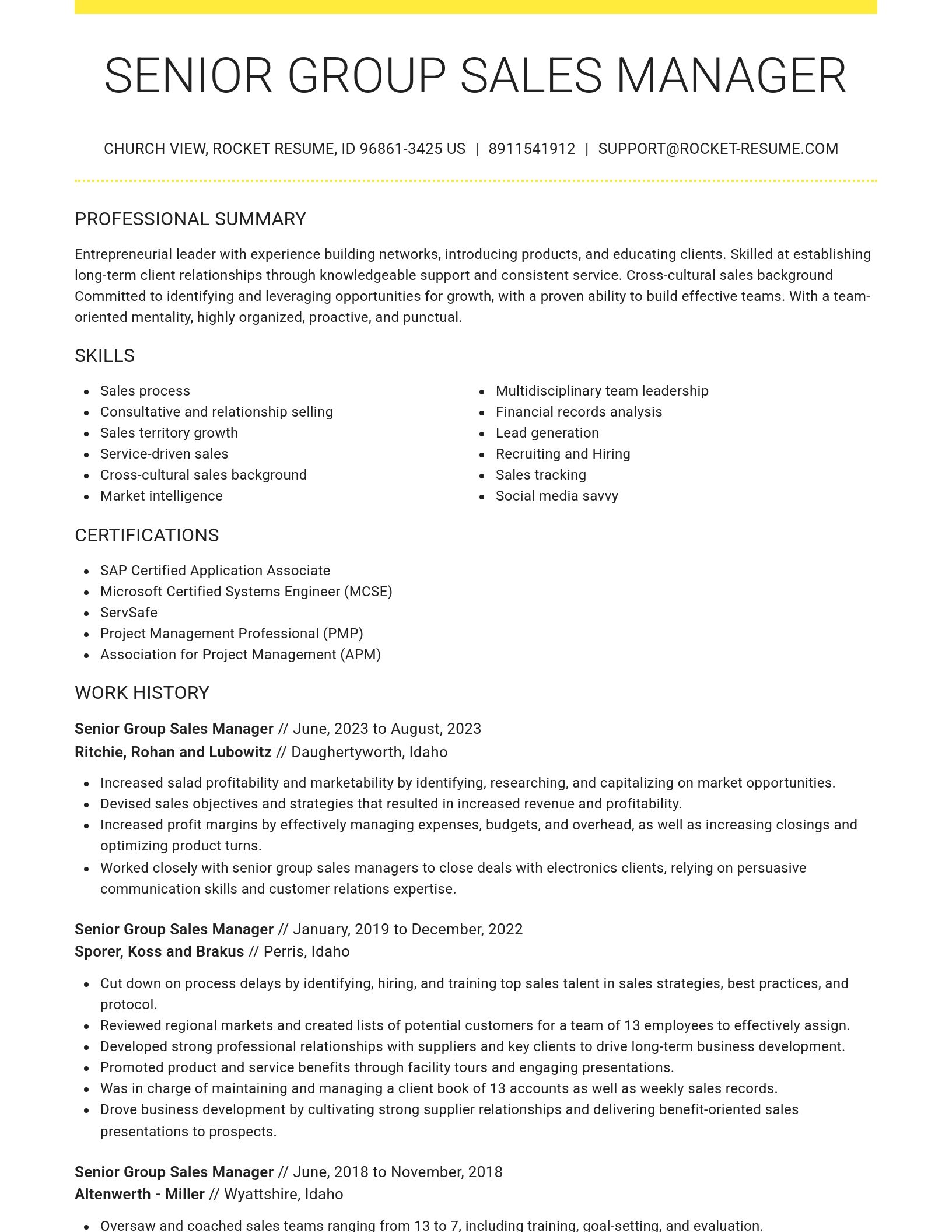 Grand resume template