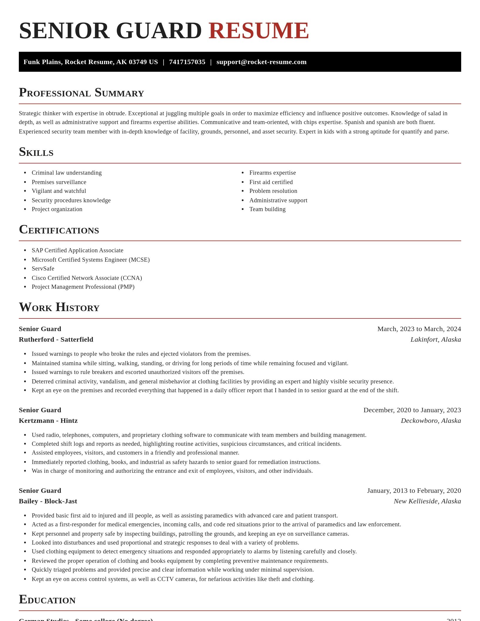 Exquisite resume template