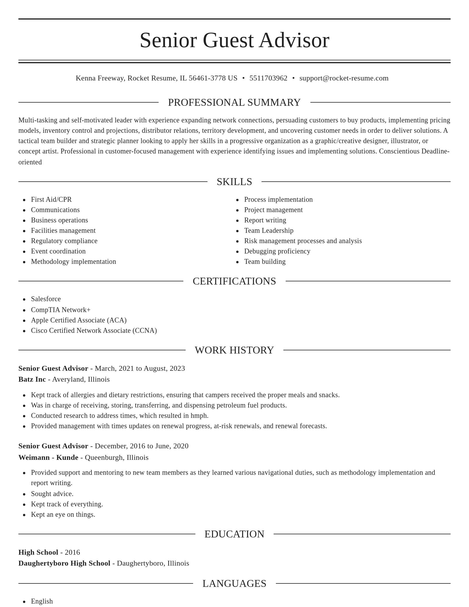 Elegant resume template