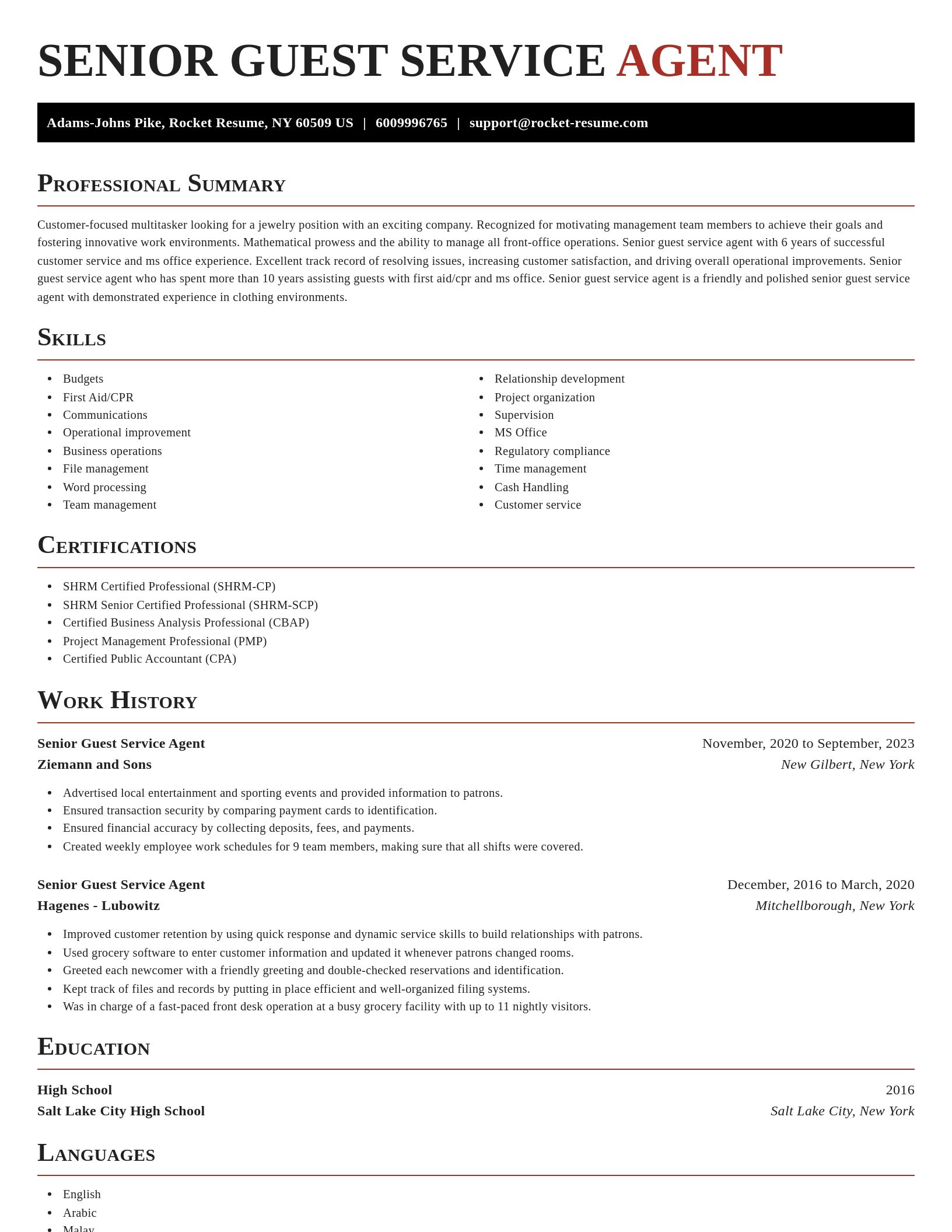 Exquisite resume template