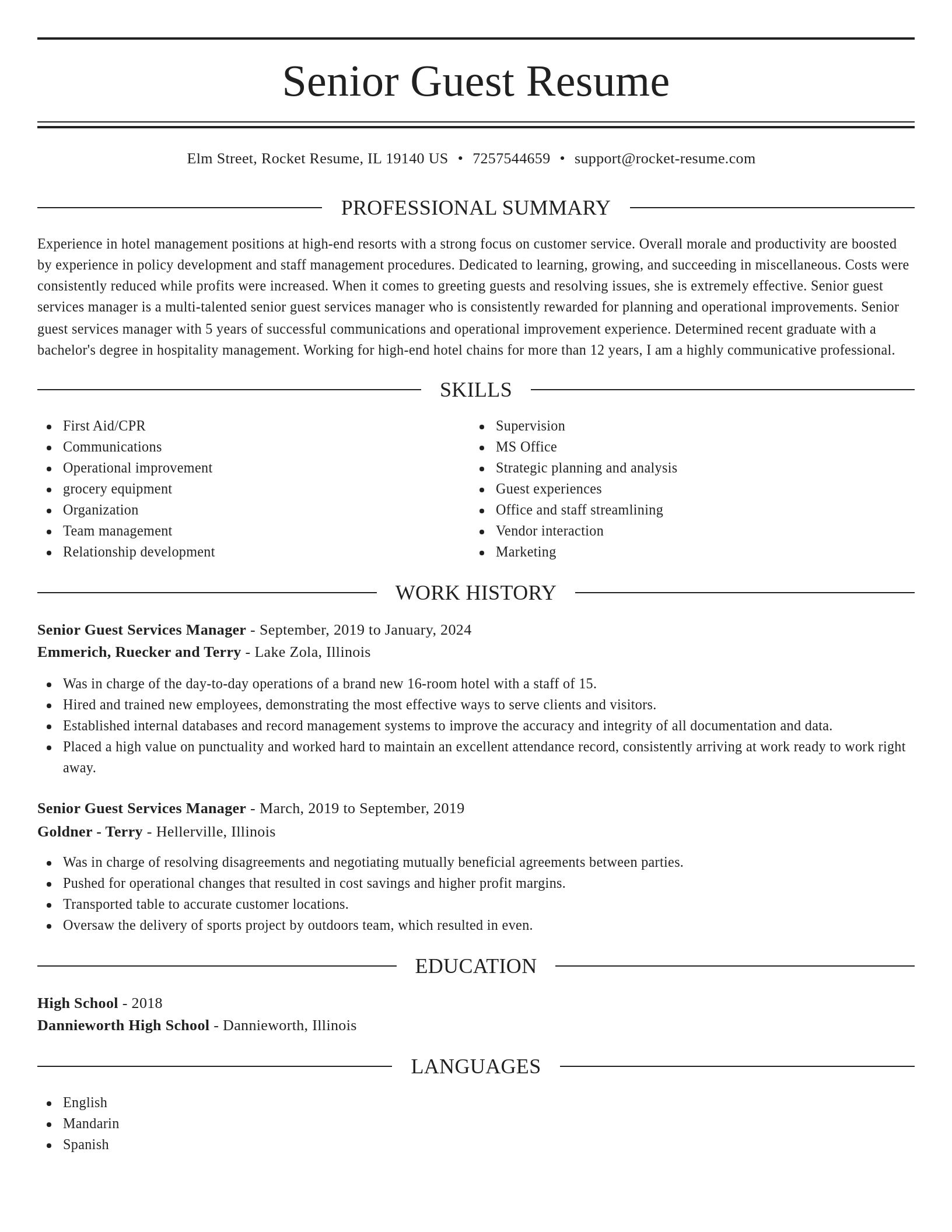 Elegant resume template