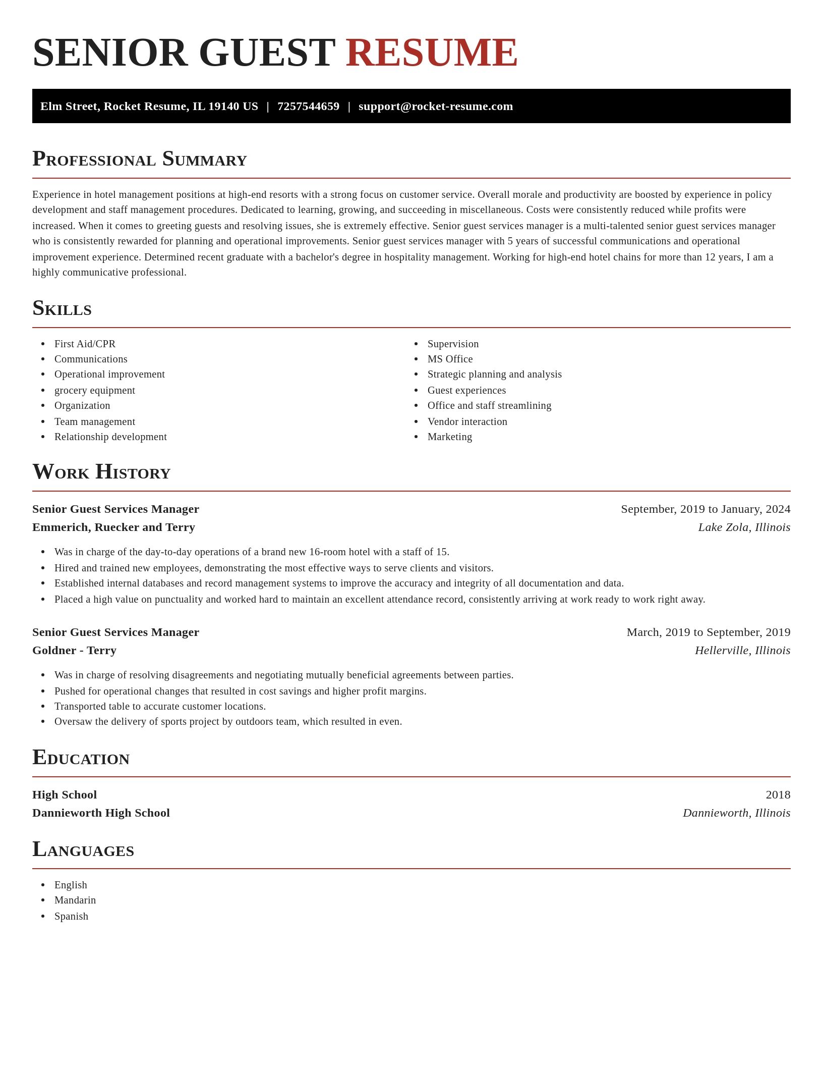 Exquisite resume template