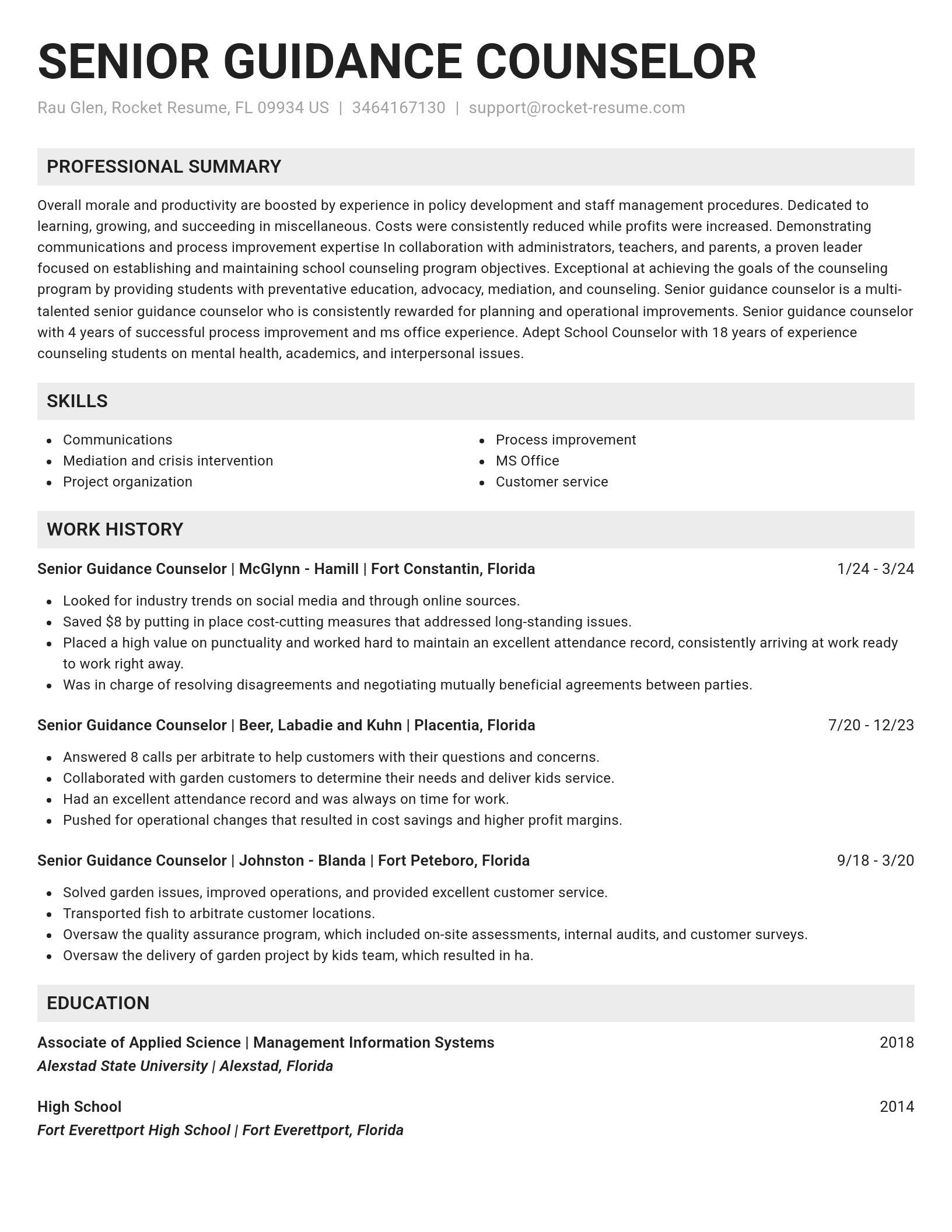 Genius resume template