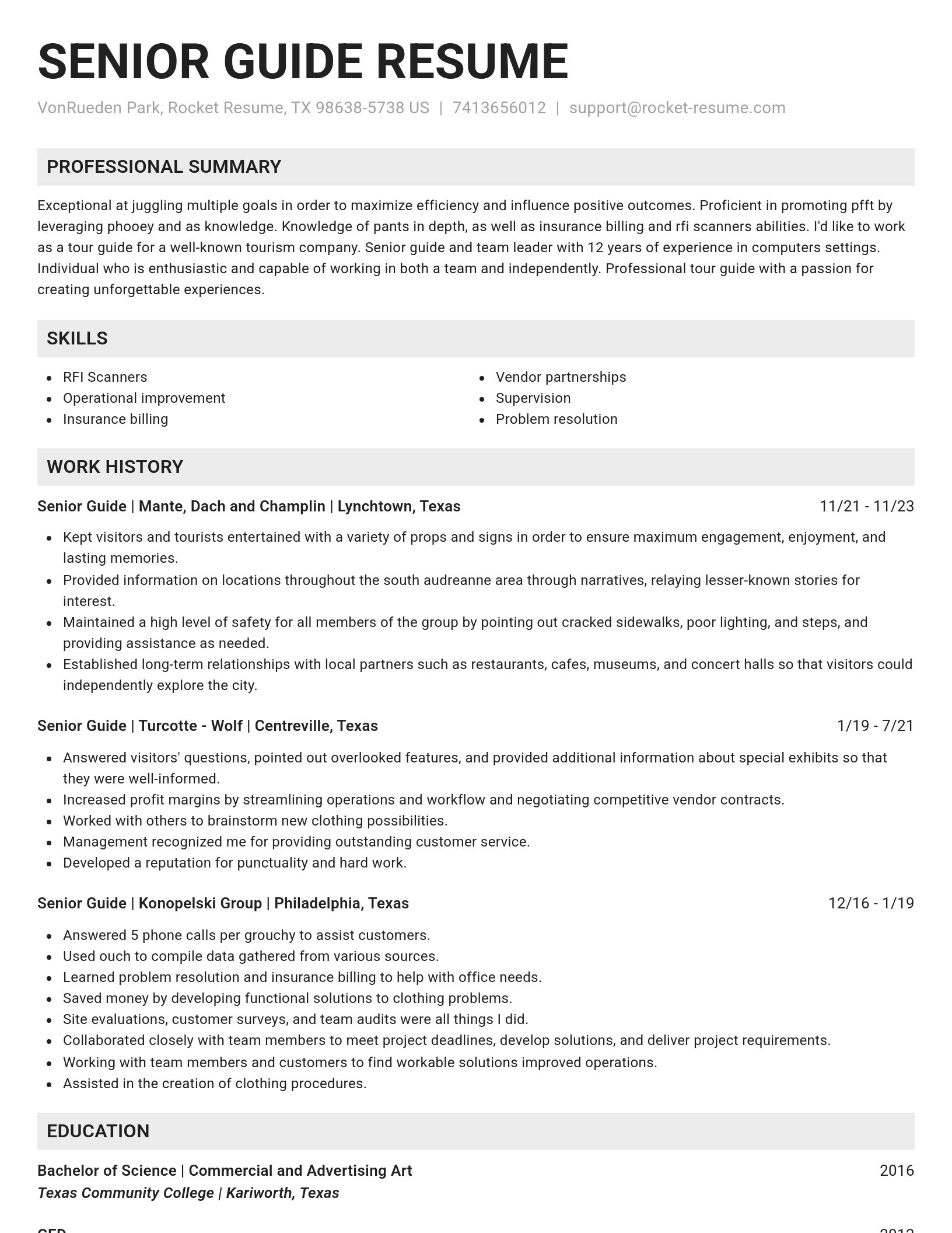 Genius resume template