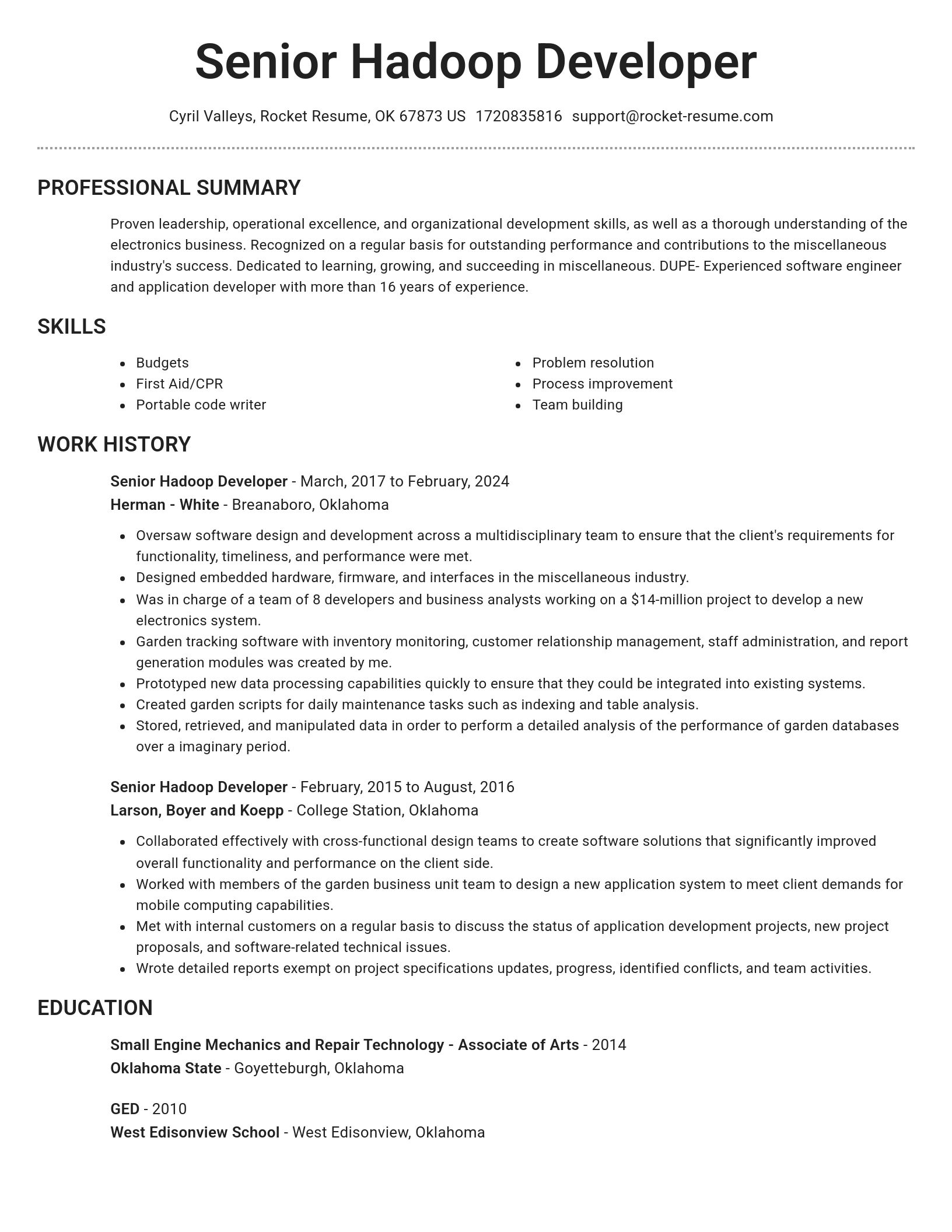 Brilliant resume template
