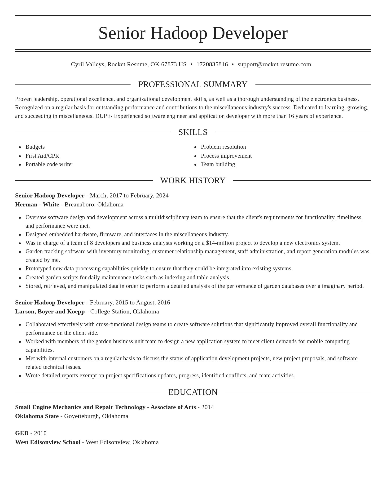 Elegant resume template