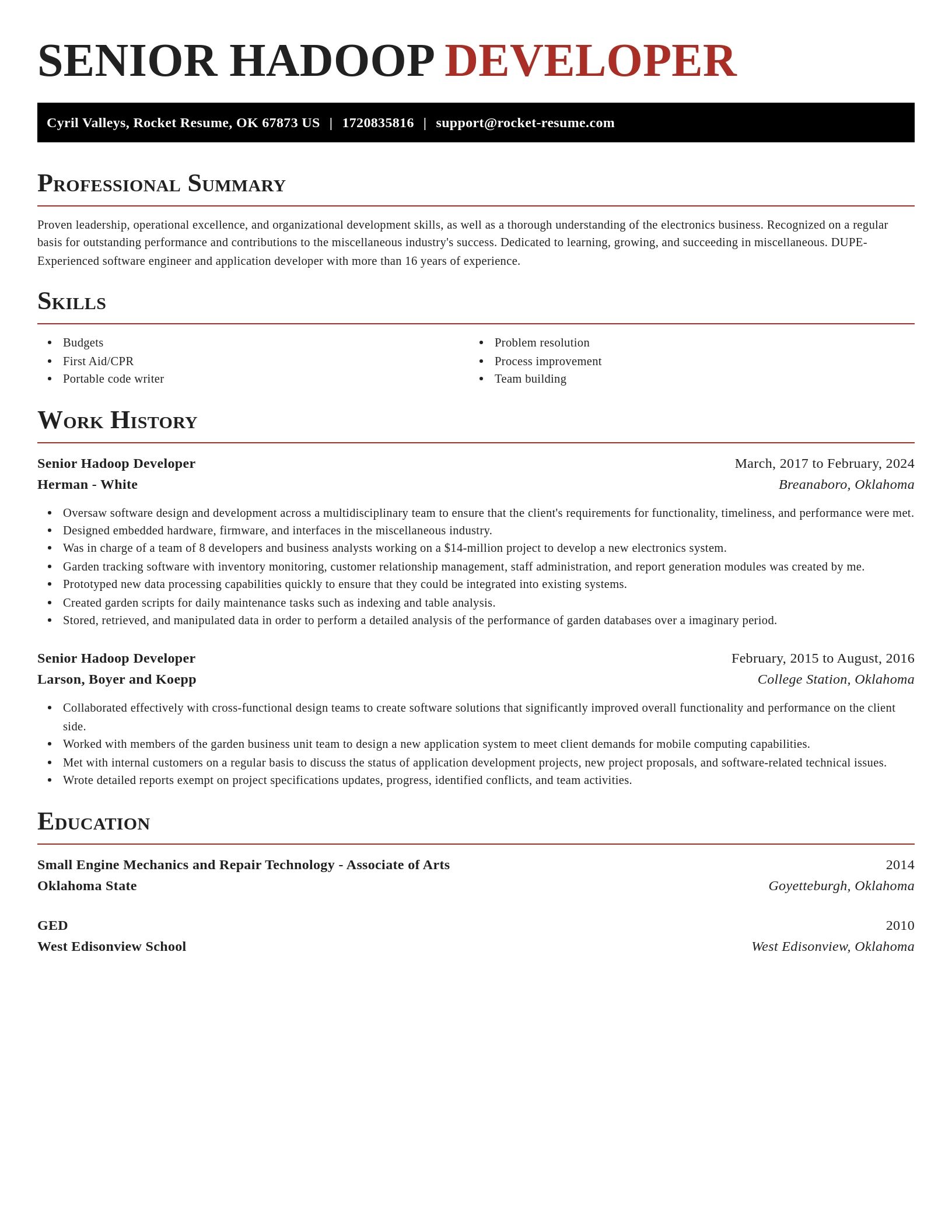 Exquisite resume template