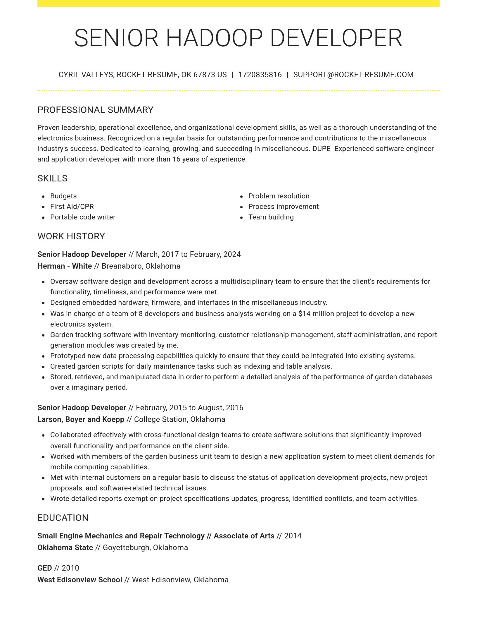 Grand resume template