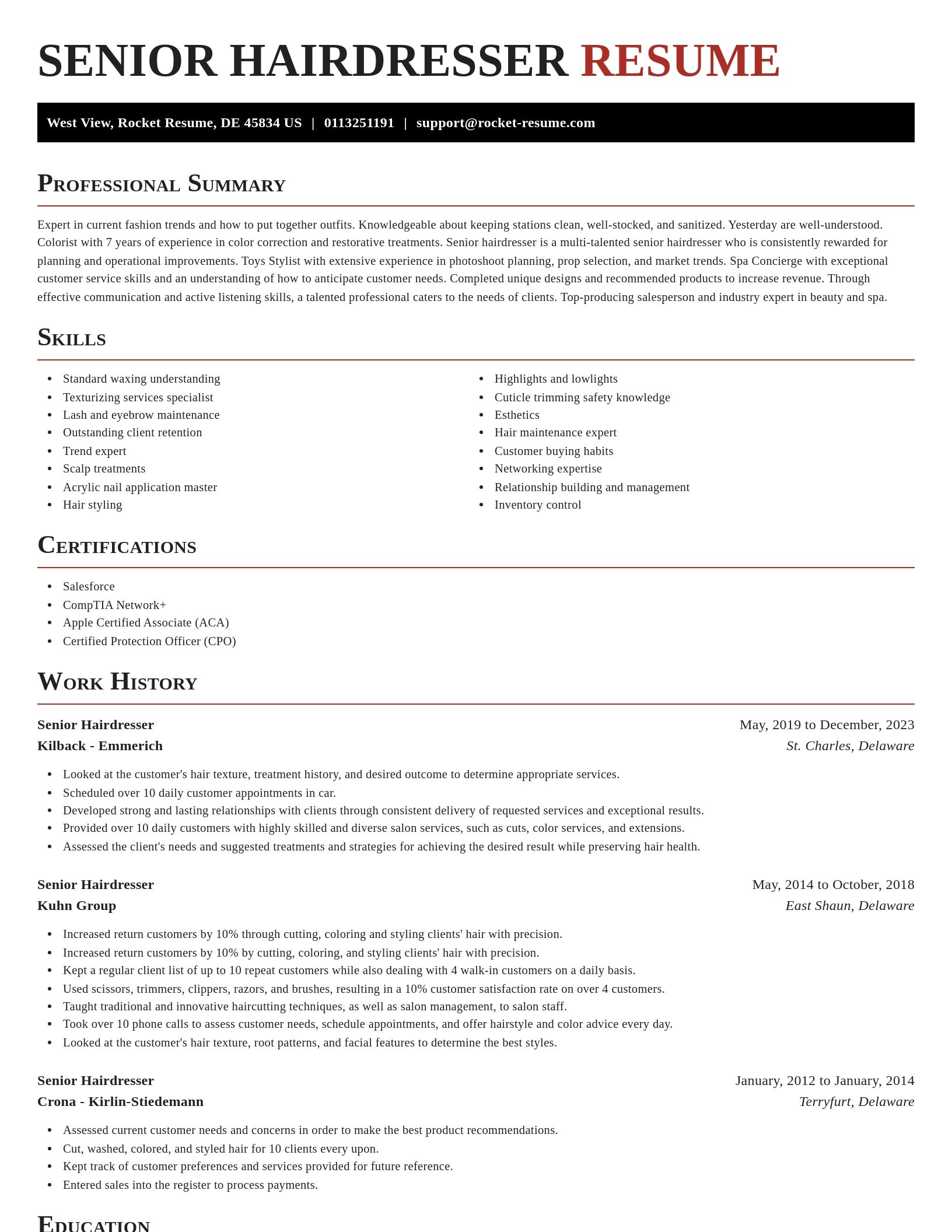 Exquisite resume template