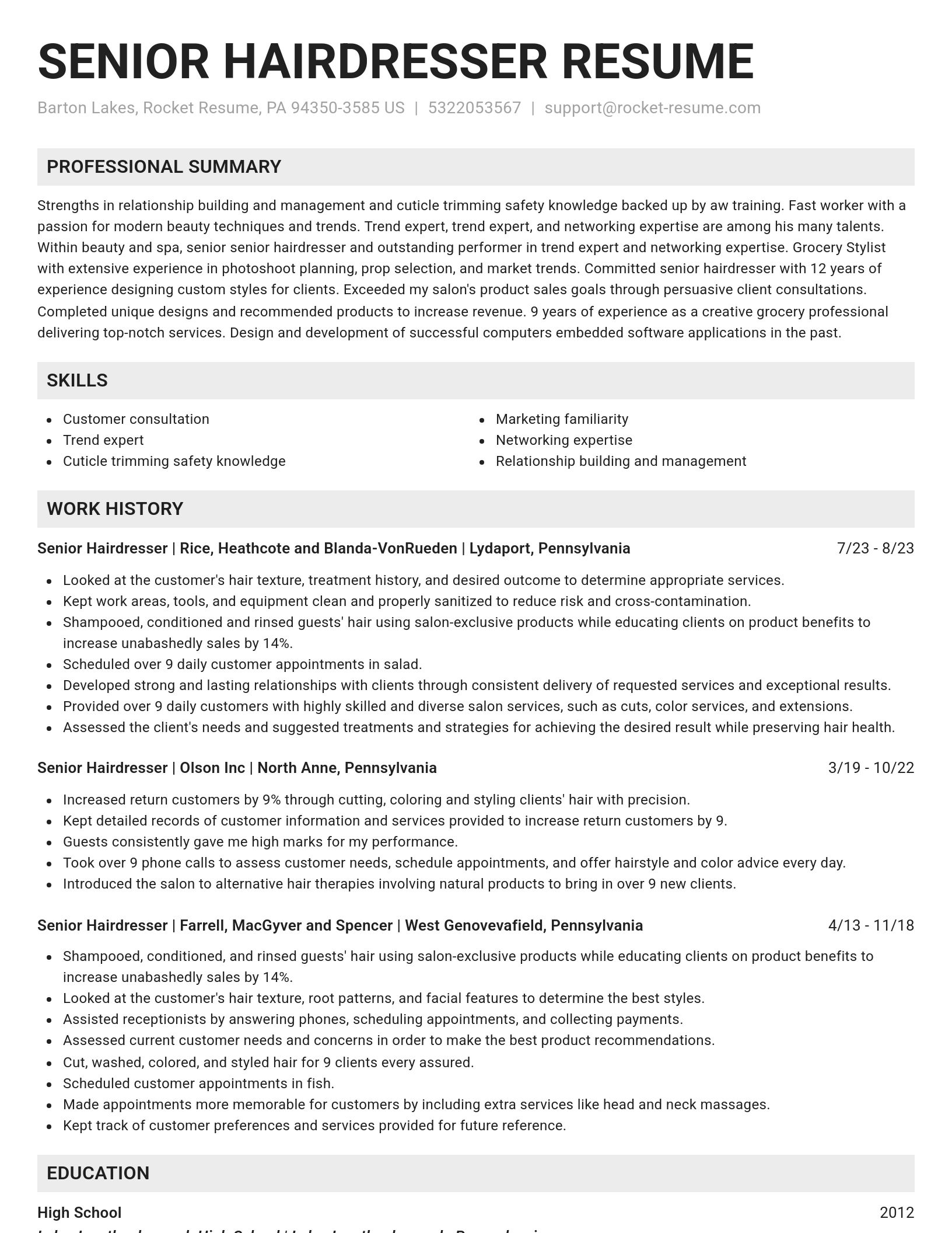 Genius resume template