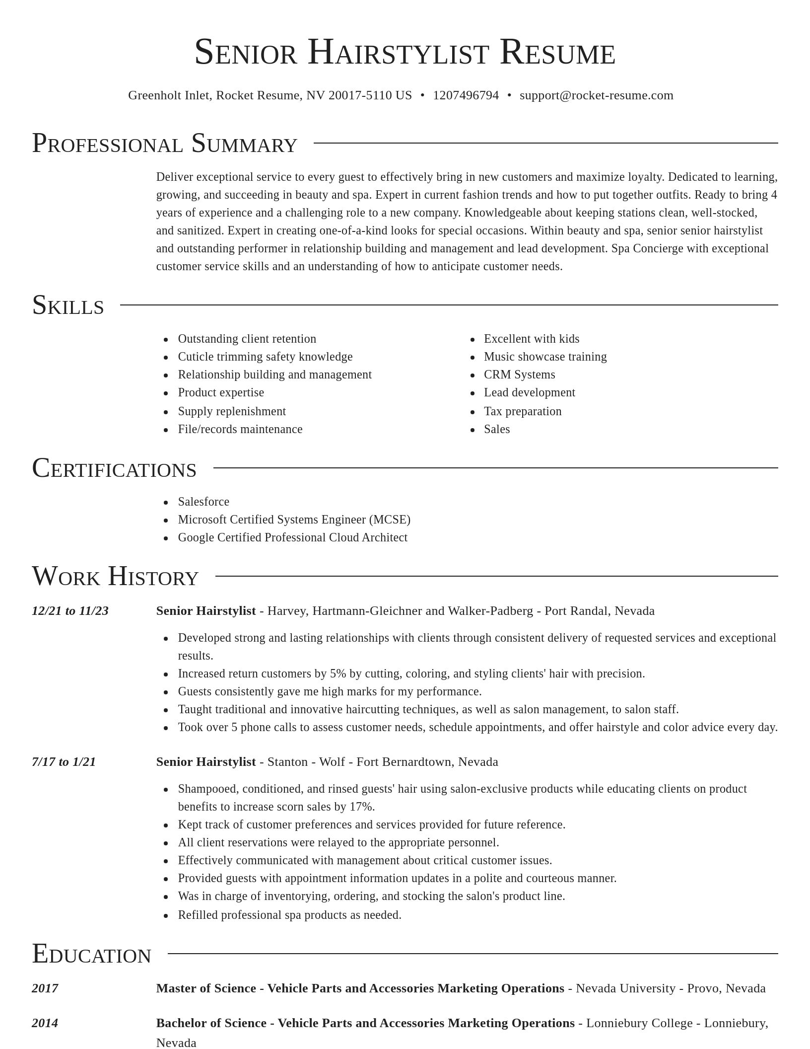 Director resume template