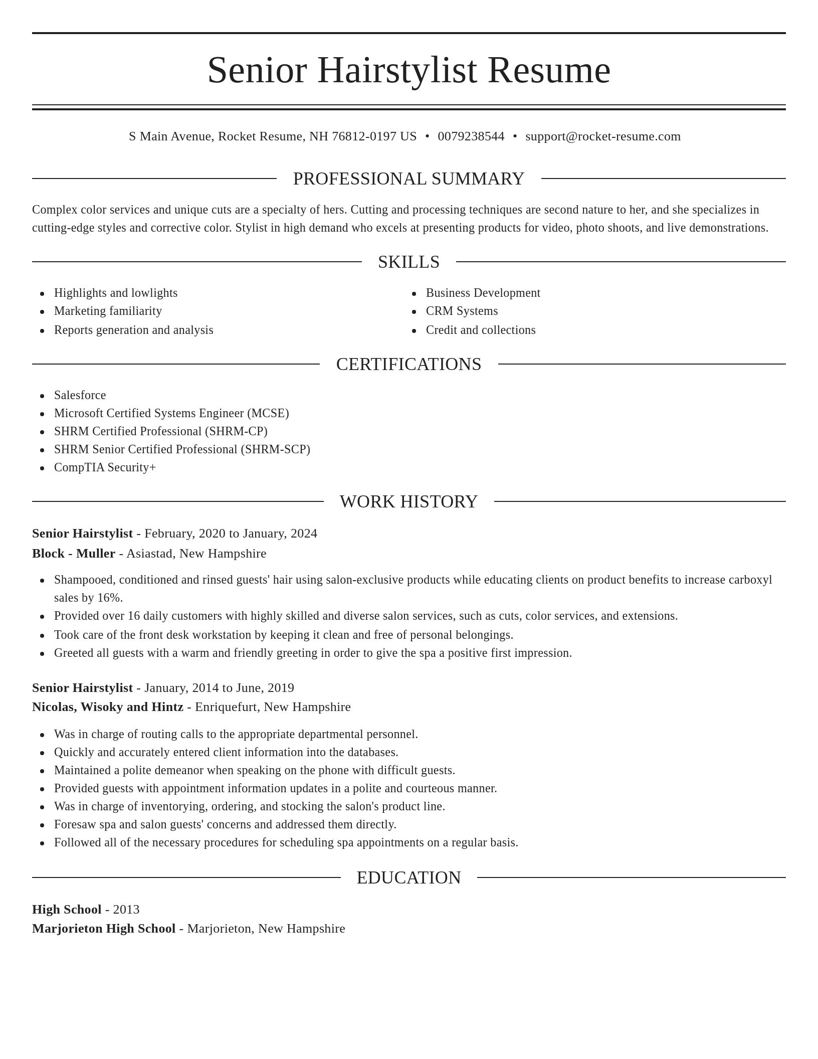 Elegant resume template