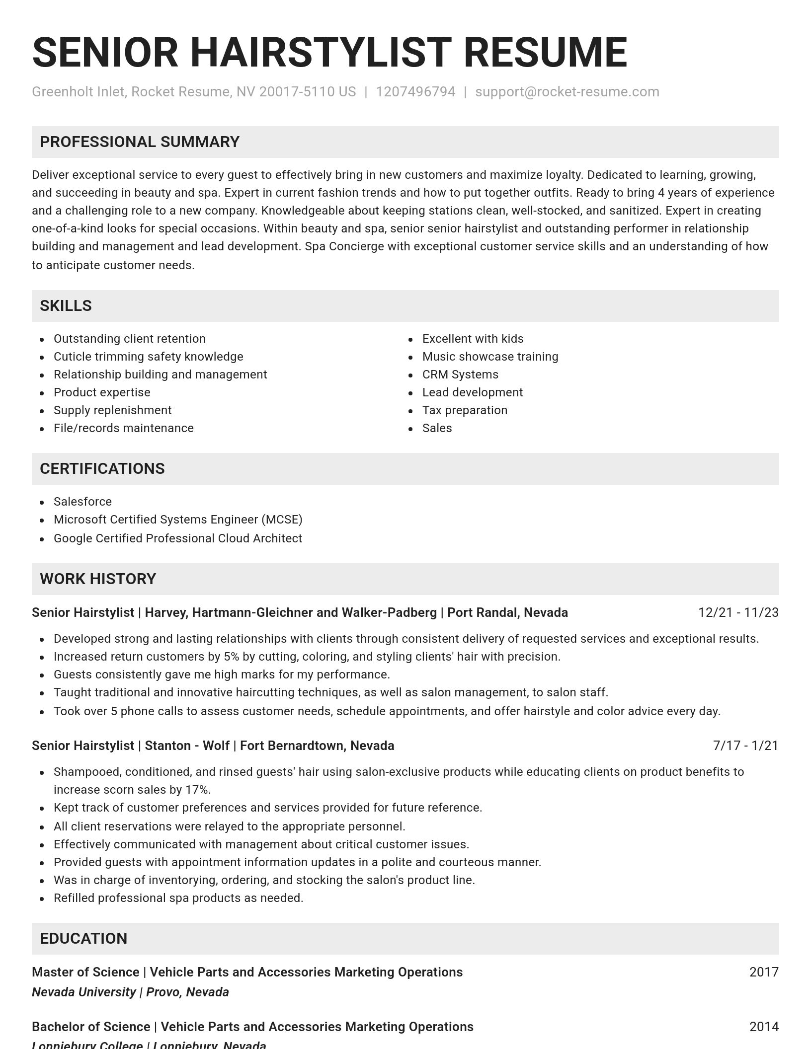 Genius resume template