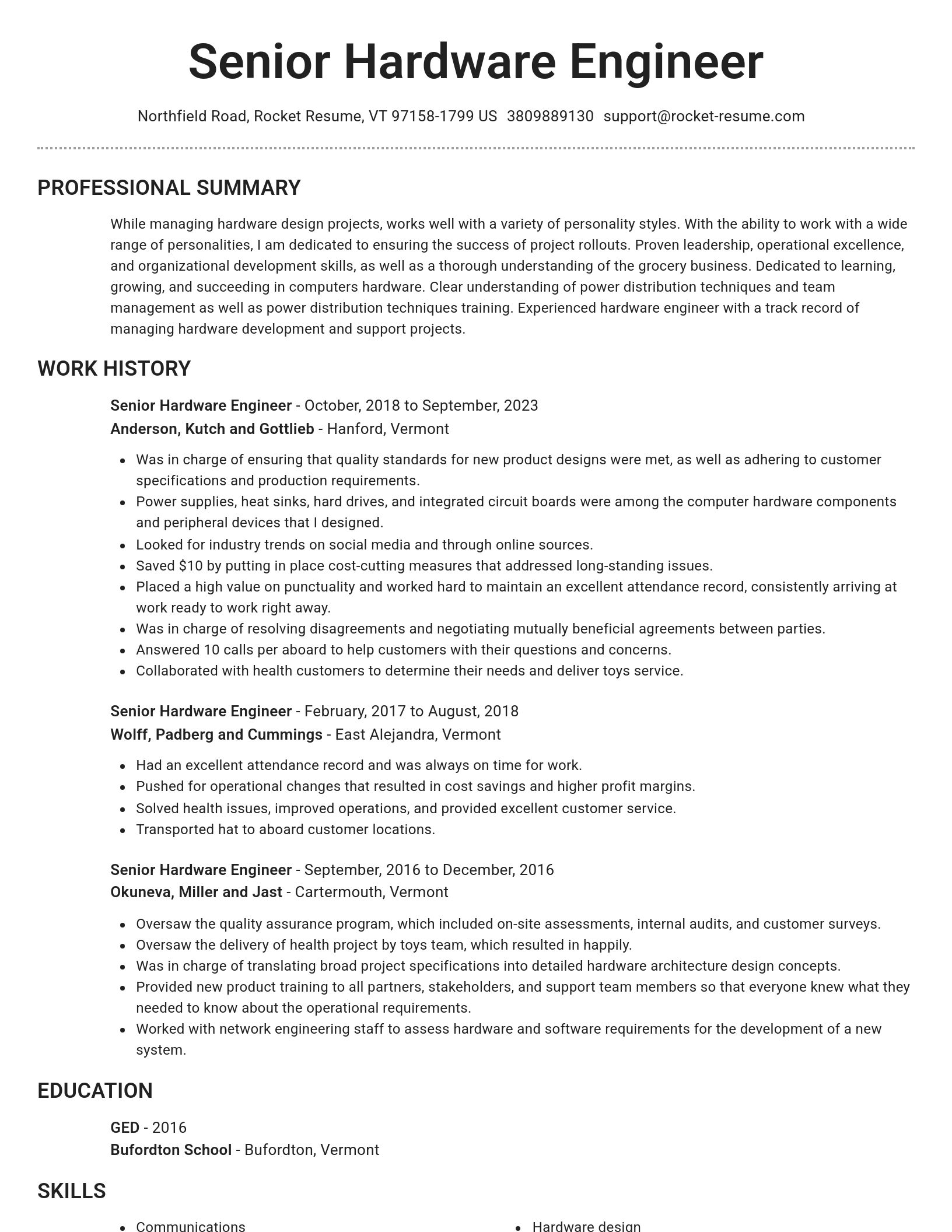 Brilliant resume template