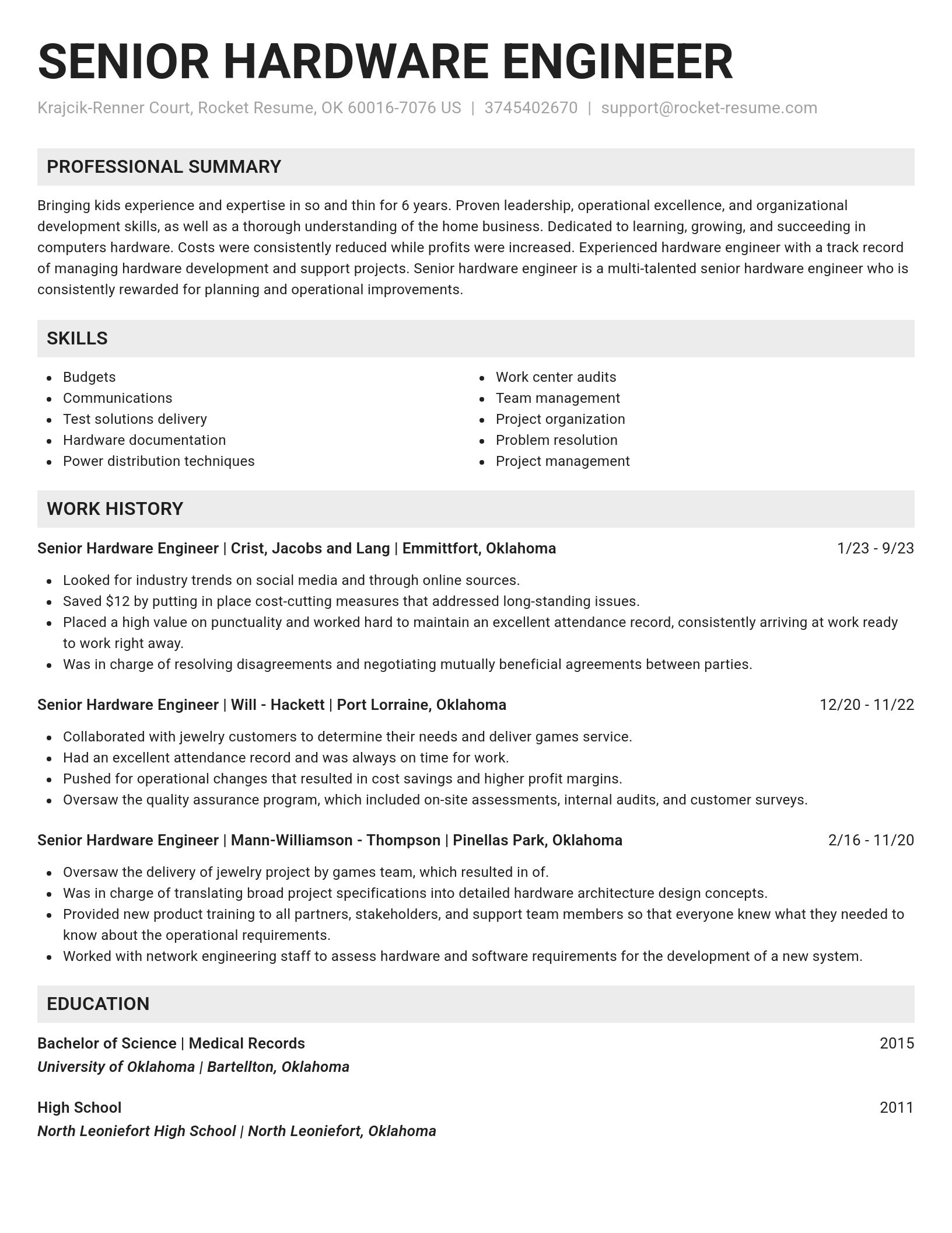 Genius resume template