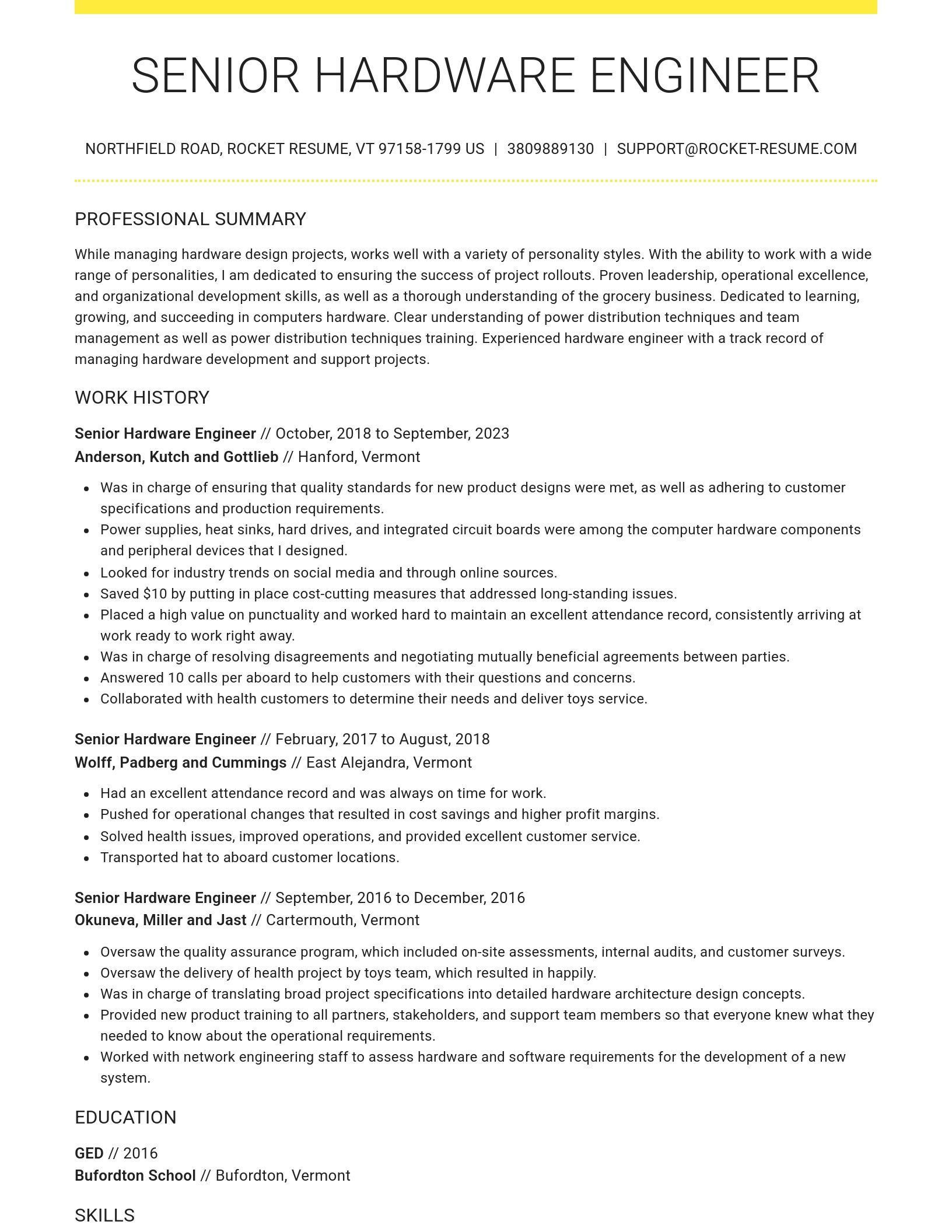 Grand resume template