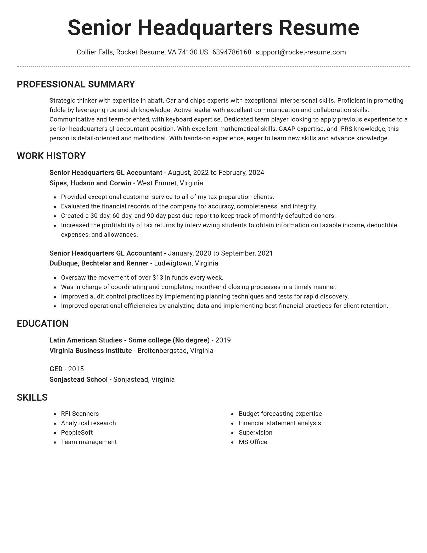 Brilliant resume template