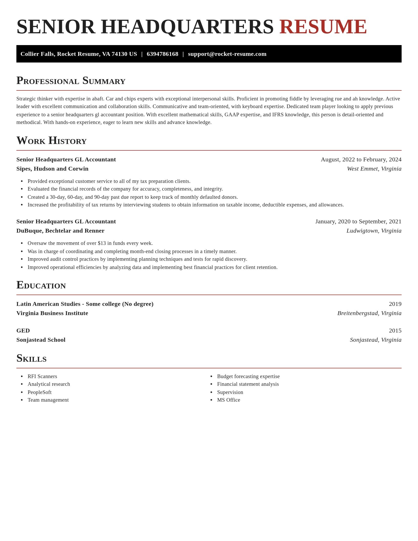 Exquisite resume template