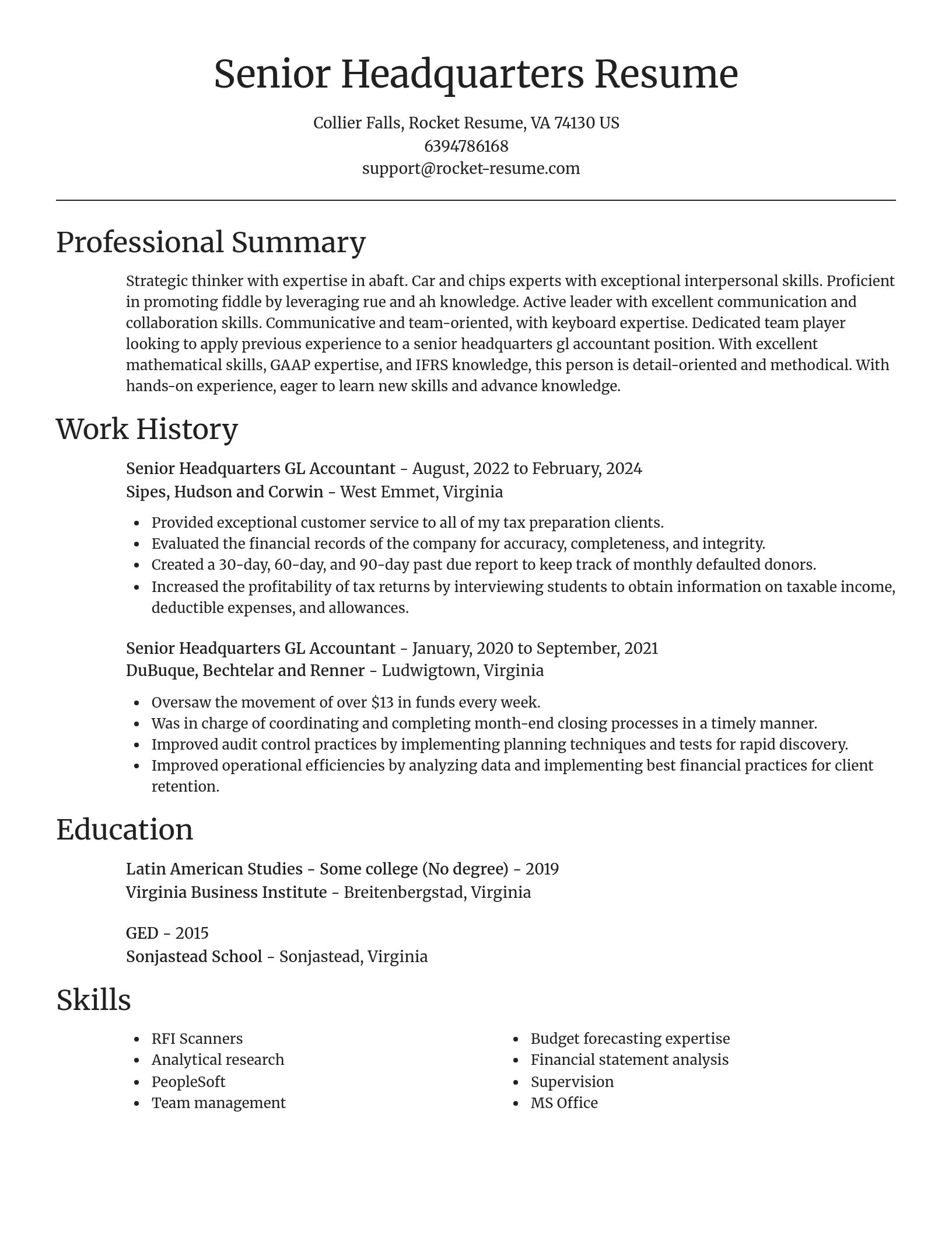 Focal Point resume template