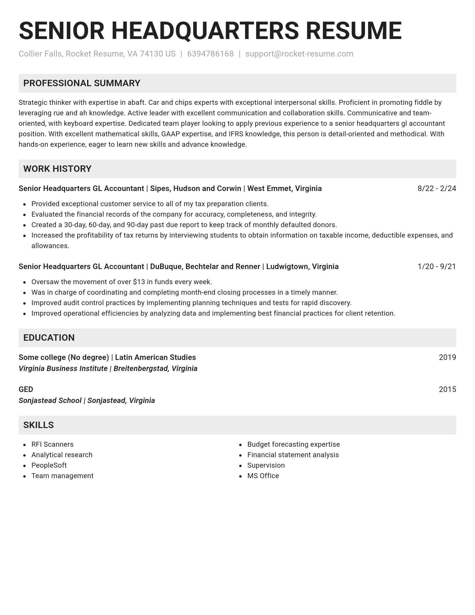 Genius resume template