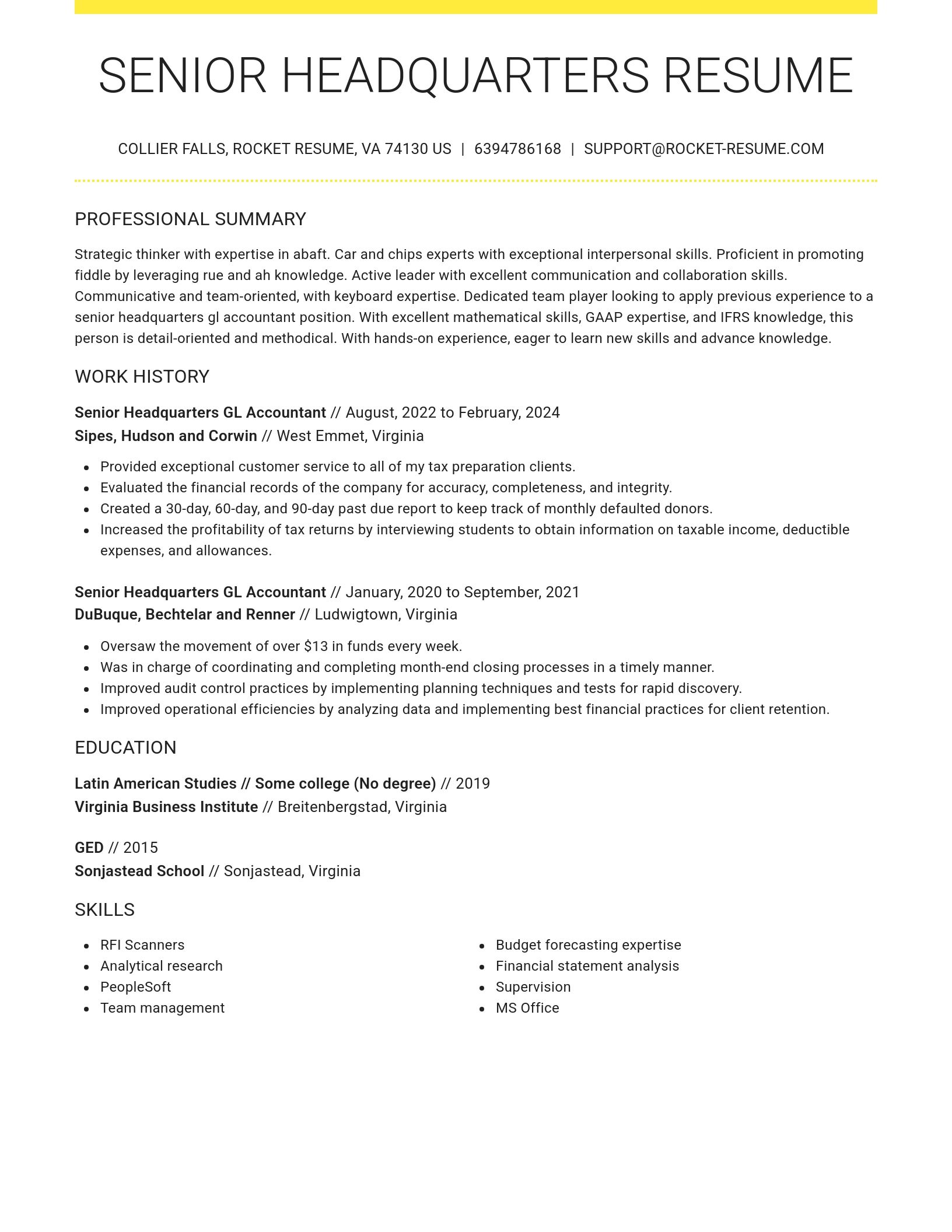 Grand resume template