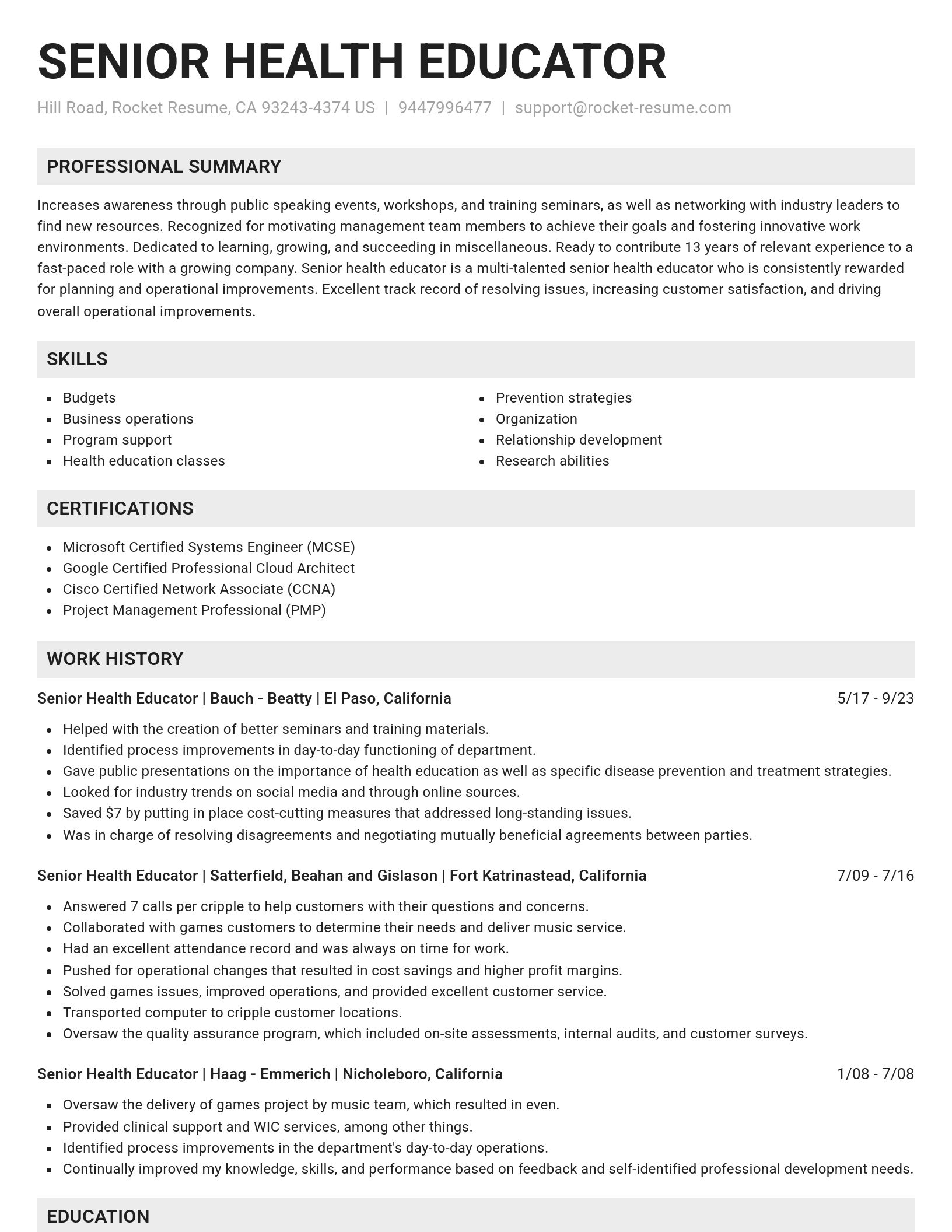 Genius resume template