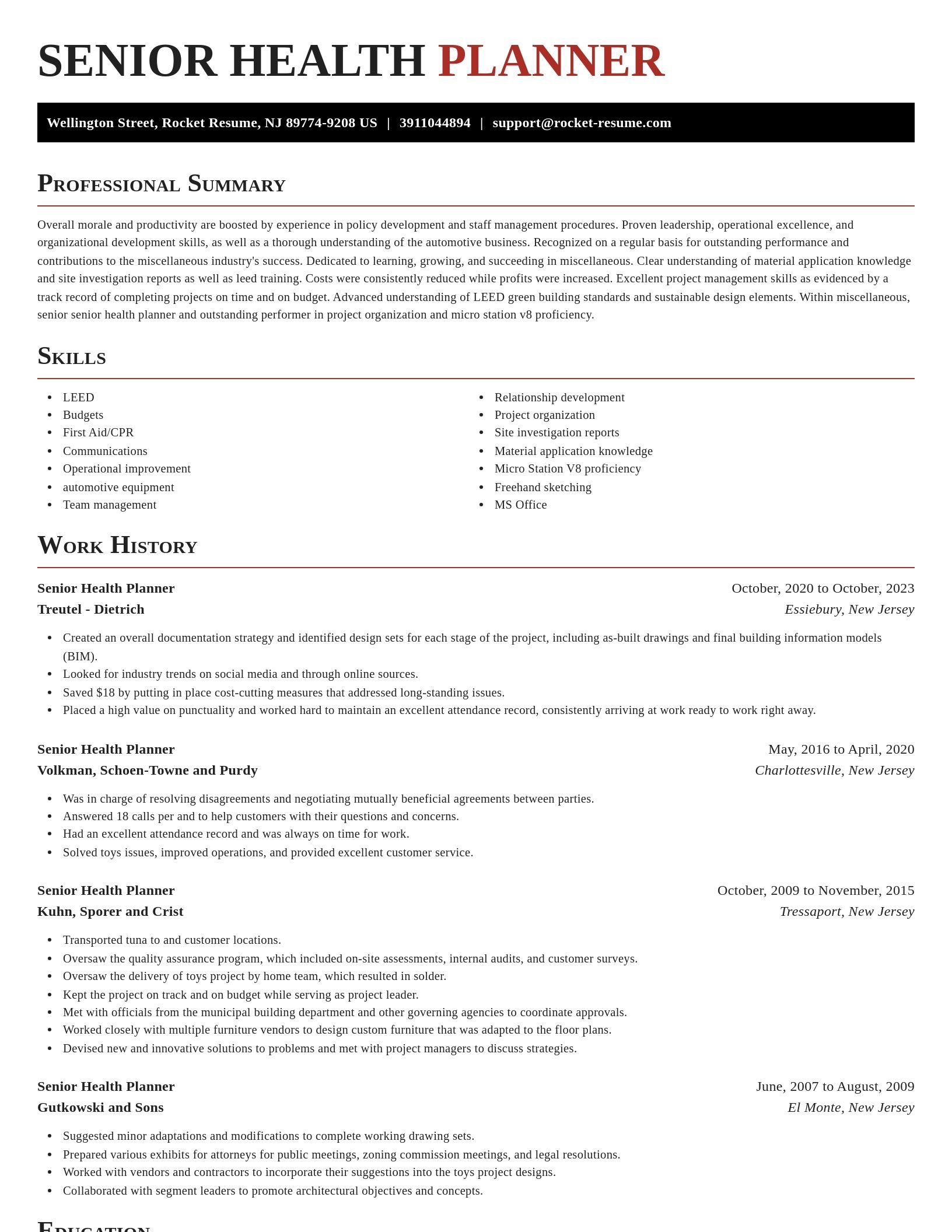 Exquisite resume template