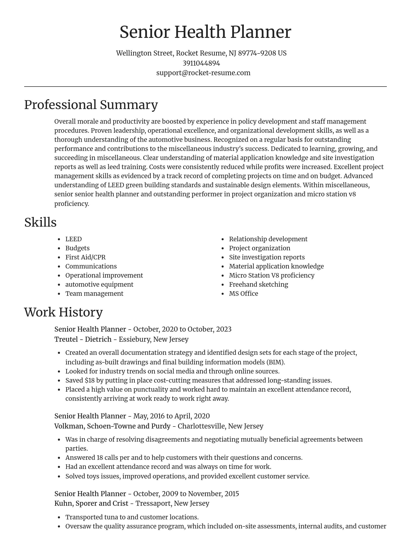 Focal Point resume template