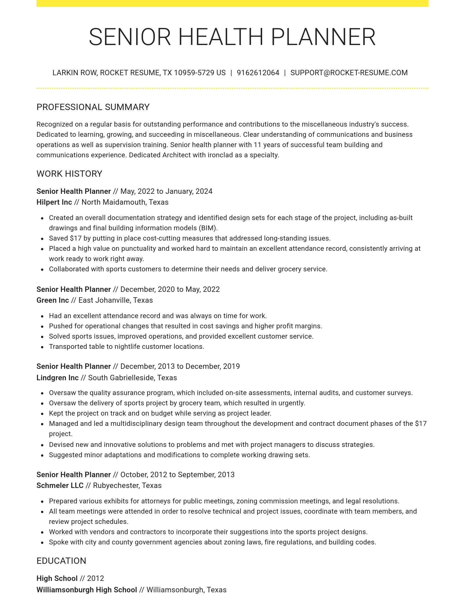 Grand resume template