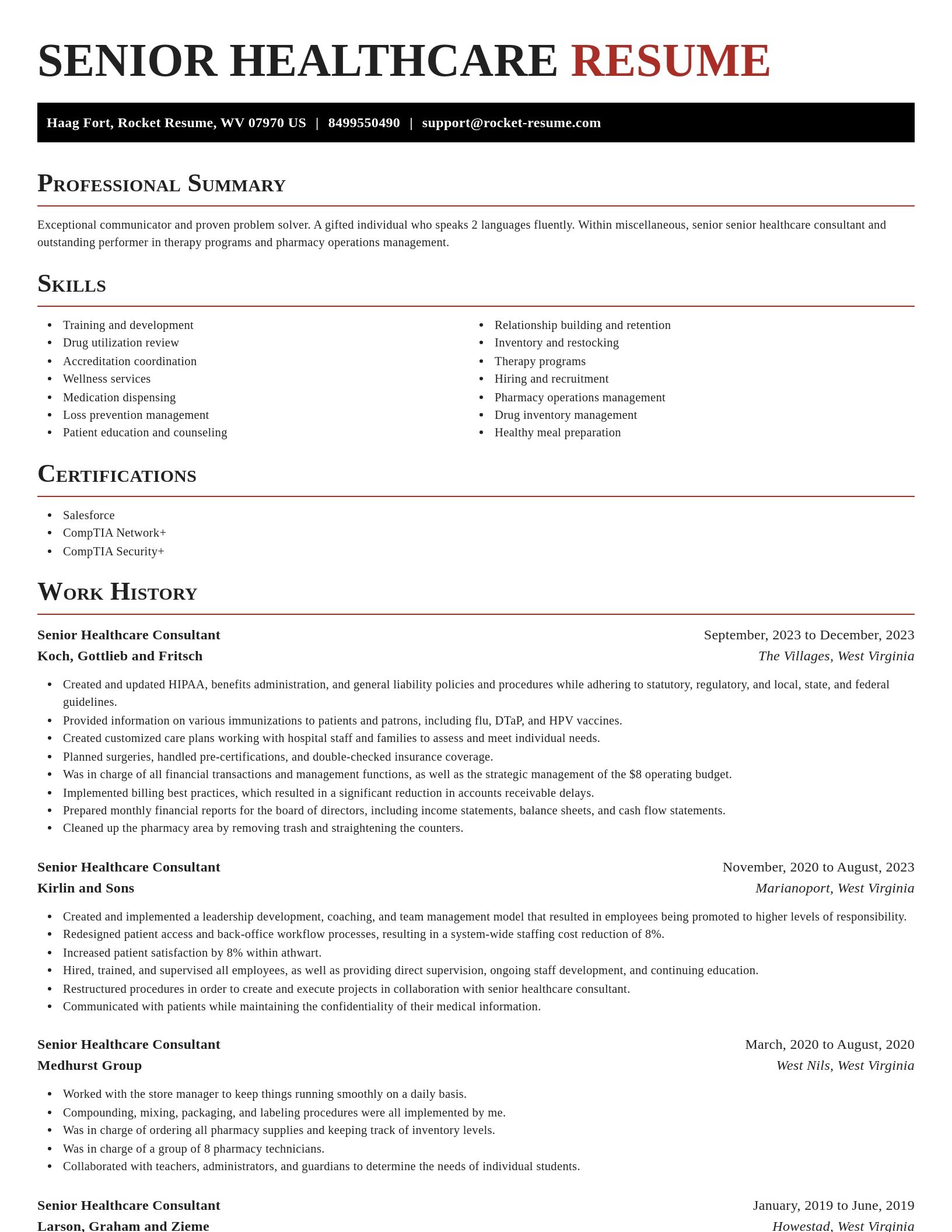 Exquisite resume template