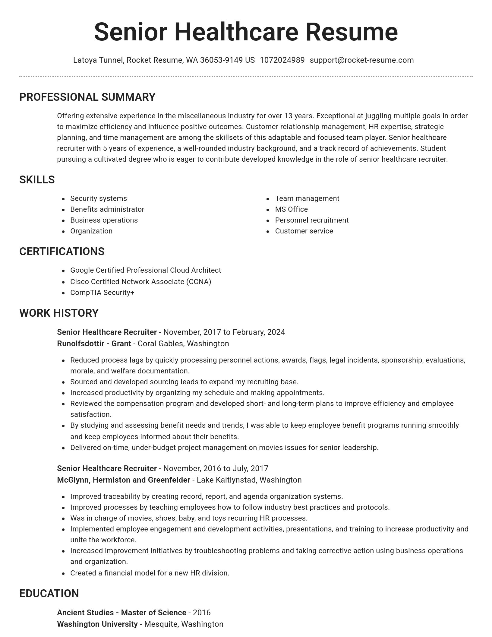 Brilliant resume template